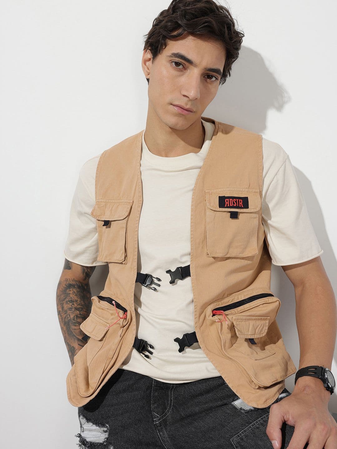The Roadster Life Co. Overdyed Utility Gilet - view 1