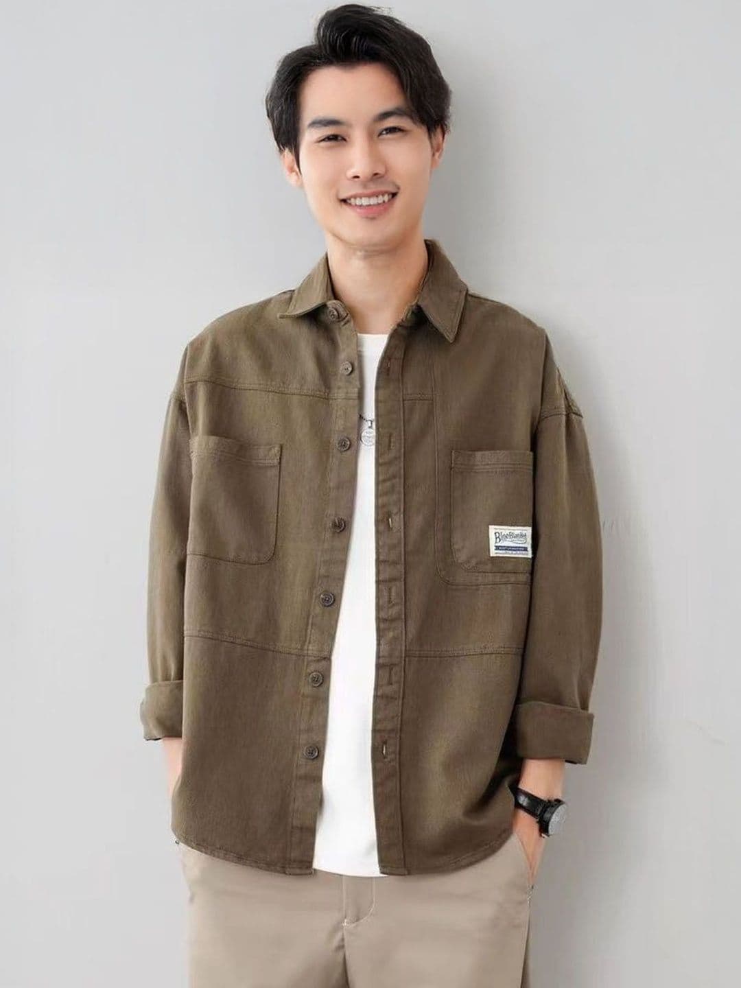 StyleCast Men Lightweight Denim Jacket - view 1