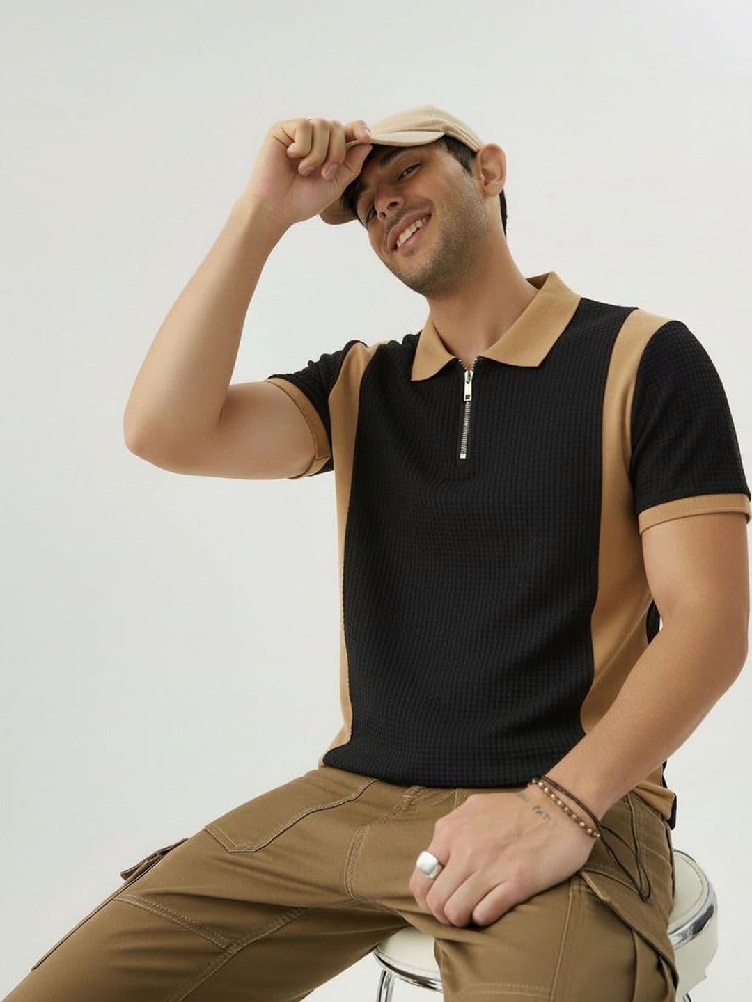 Try This Men Colourblocked Polo Collar 1 T-shirt - view 1