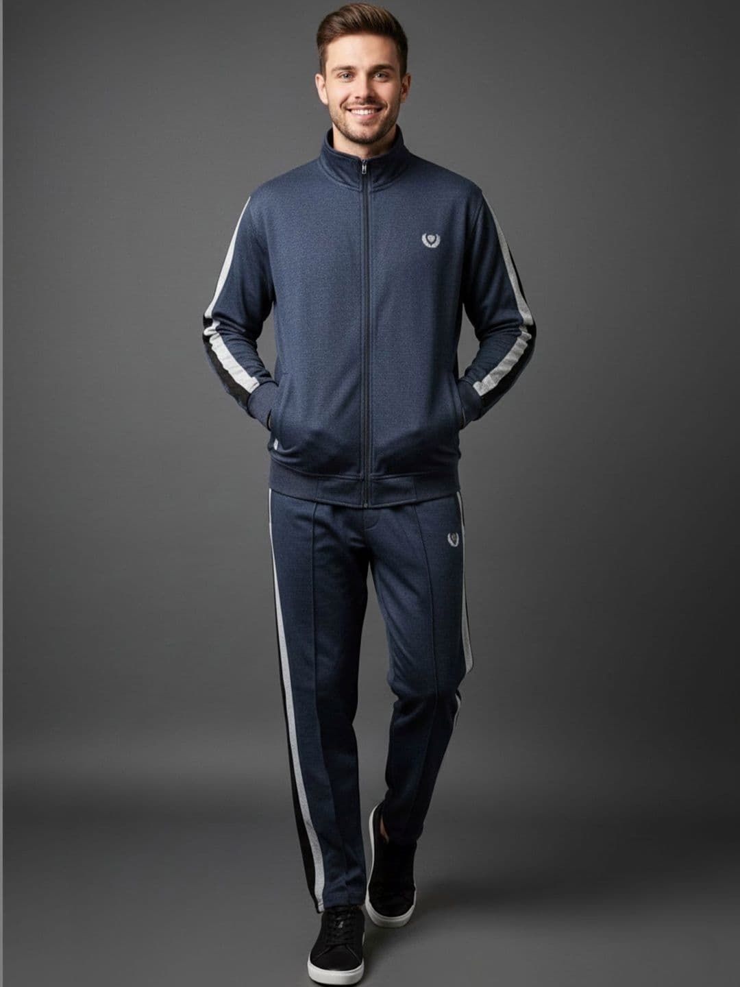 SANDPIPER Men Side Striped Mock Collar Tracksuits - view 1