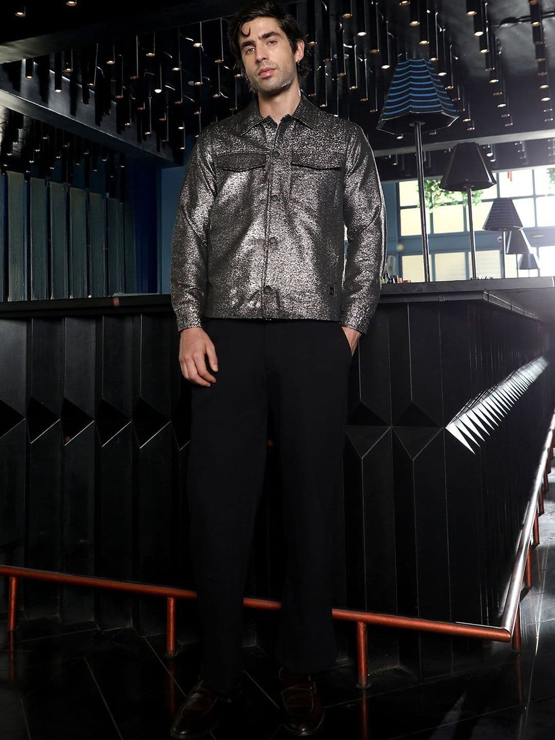 CAHOOT Lightweight Gleam-Jacquard Jacket - view 1