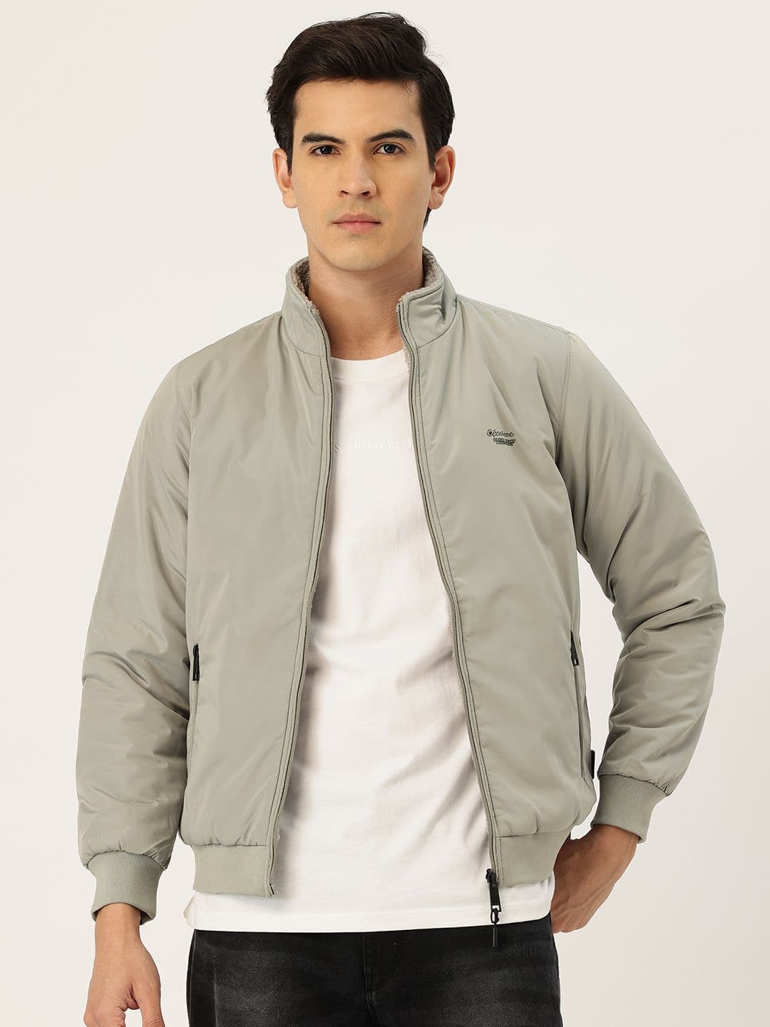 Okane Reversible Mock Collar Bomber Jacket - view 1