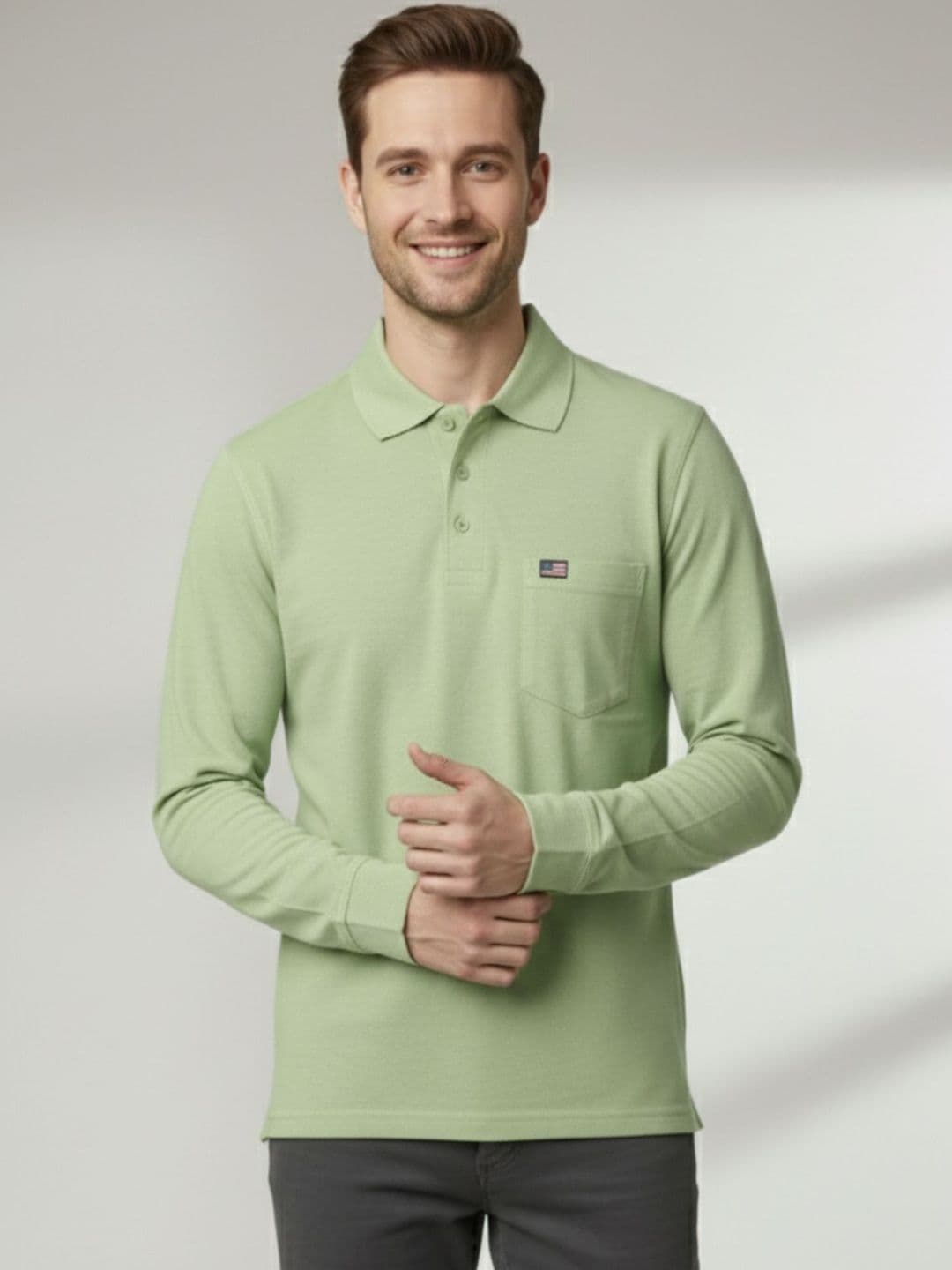 SANDPIPER Men Brand Logo Polo Collar Pockets T-shirt - view 1