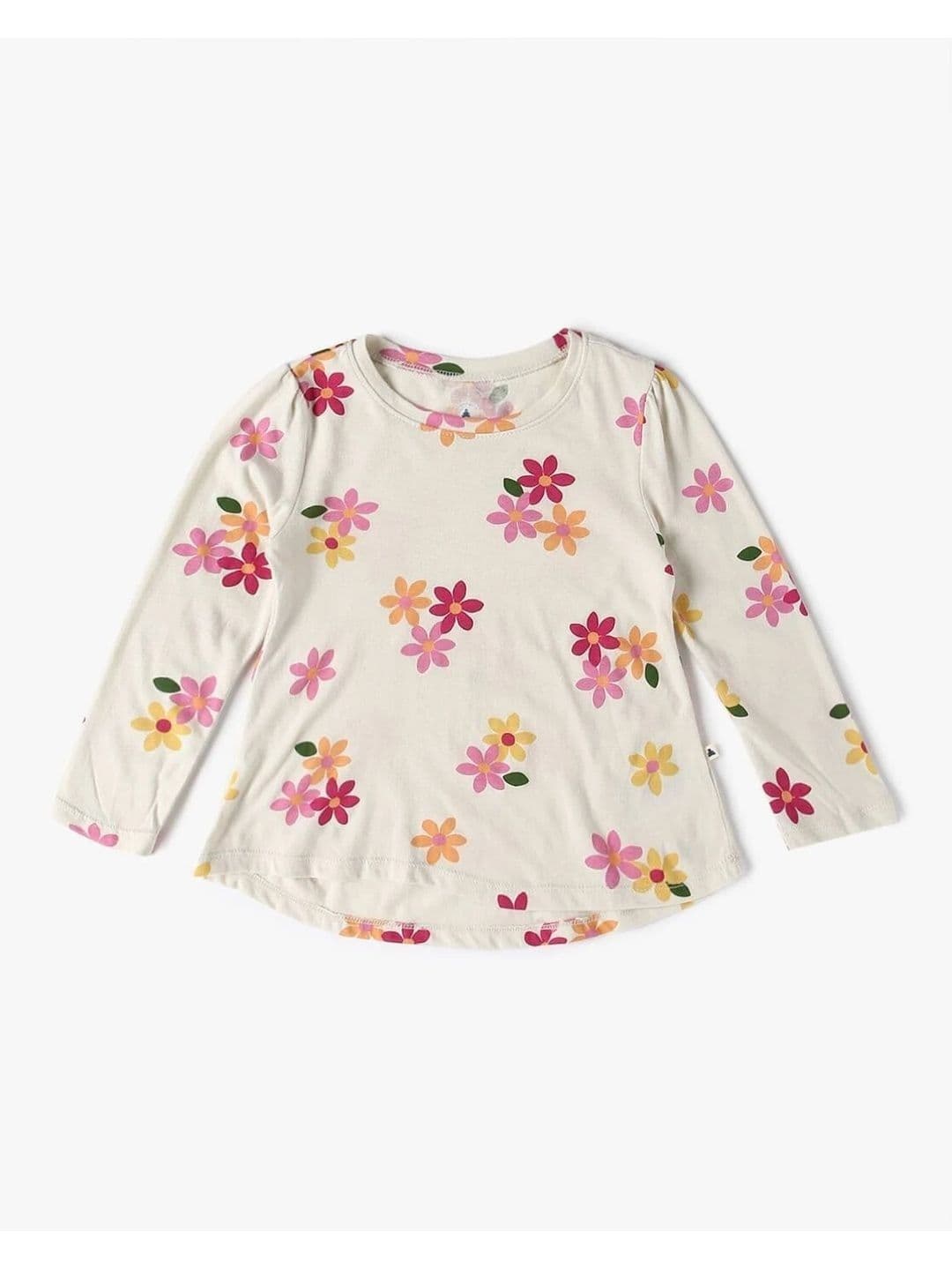 GAP Girls Floral Printed Pure Cotton Round Neck Top - view 1