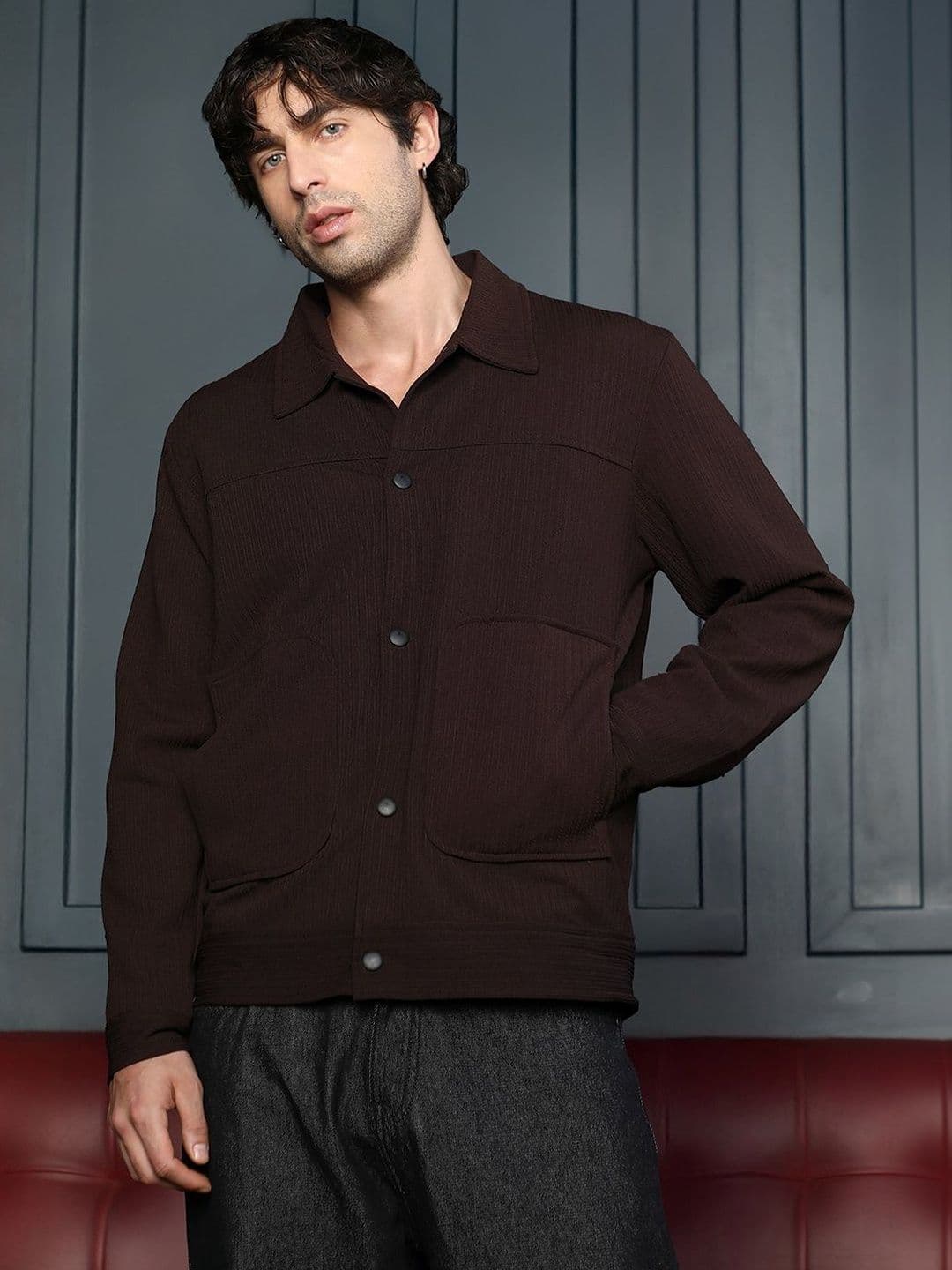CAHOOT Crease Tactile Panelled Jacket - view 1