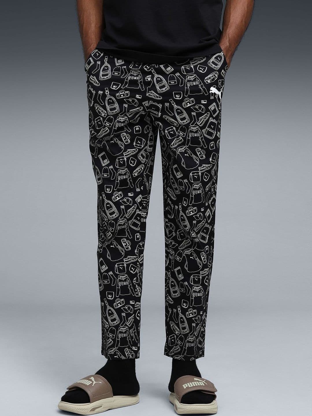 Puma Men's Comfort Weave Printed Lounge Pants - view 1