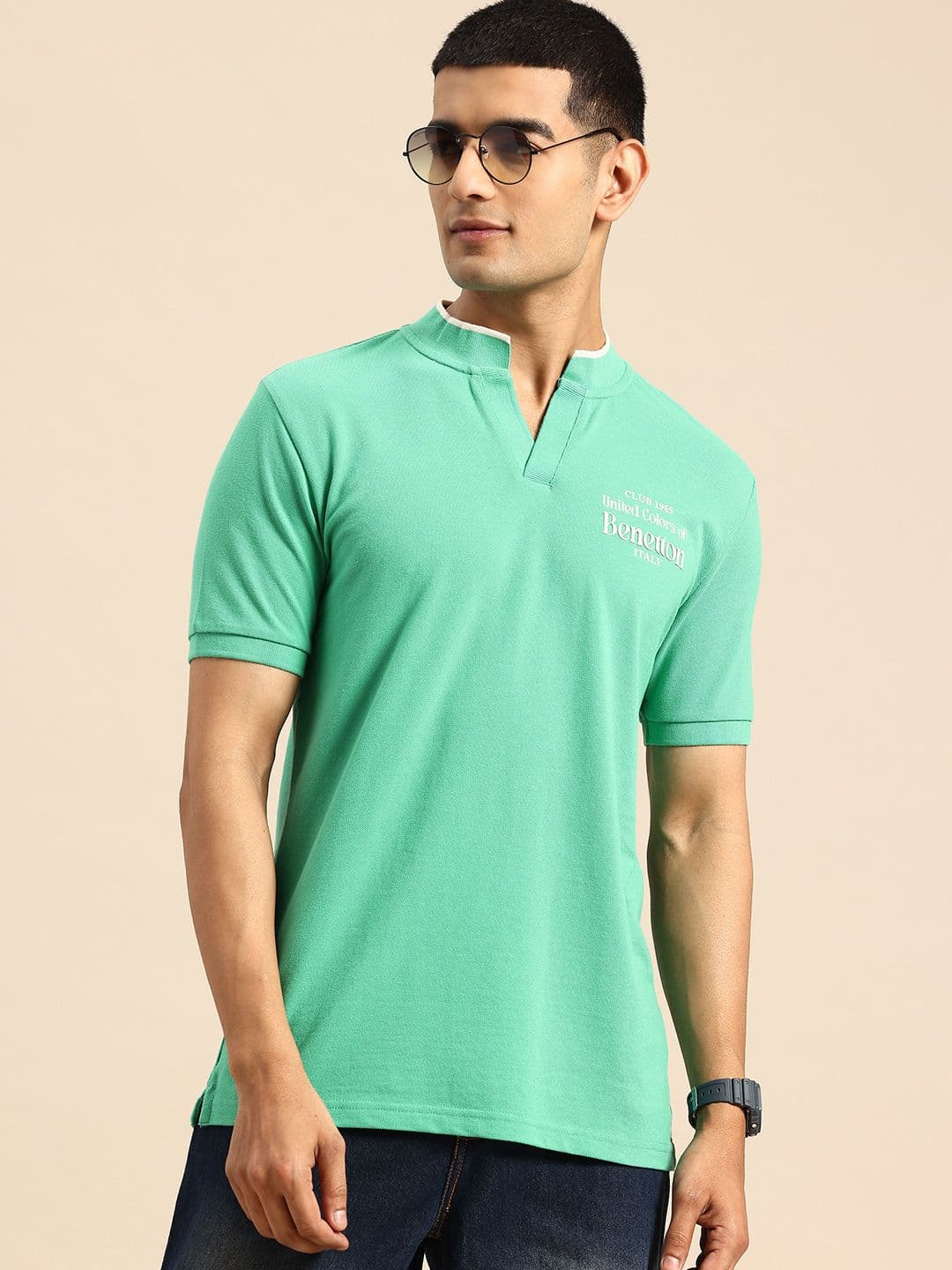 United Colors of Benetton Stand Collar T-shirt - view 1