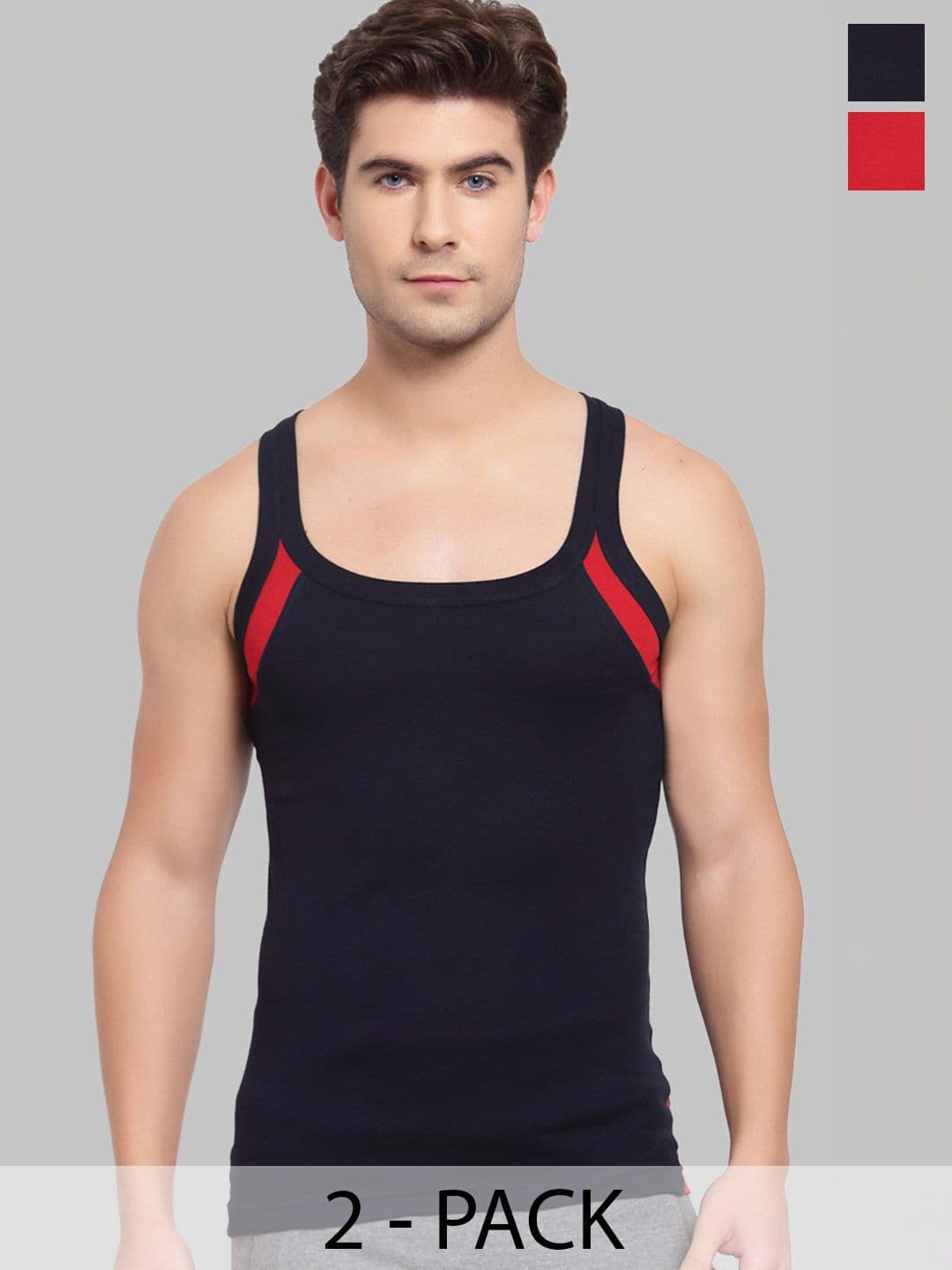 MACHO Pack Of 2 Assorted Gym Vests - view 1