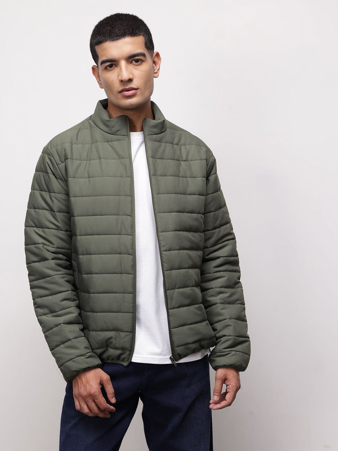 ether Mock Collar Padded Jacket - view 1