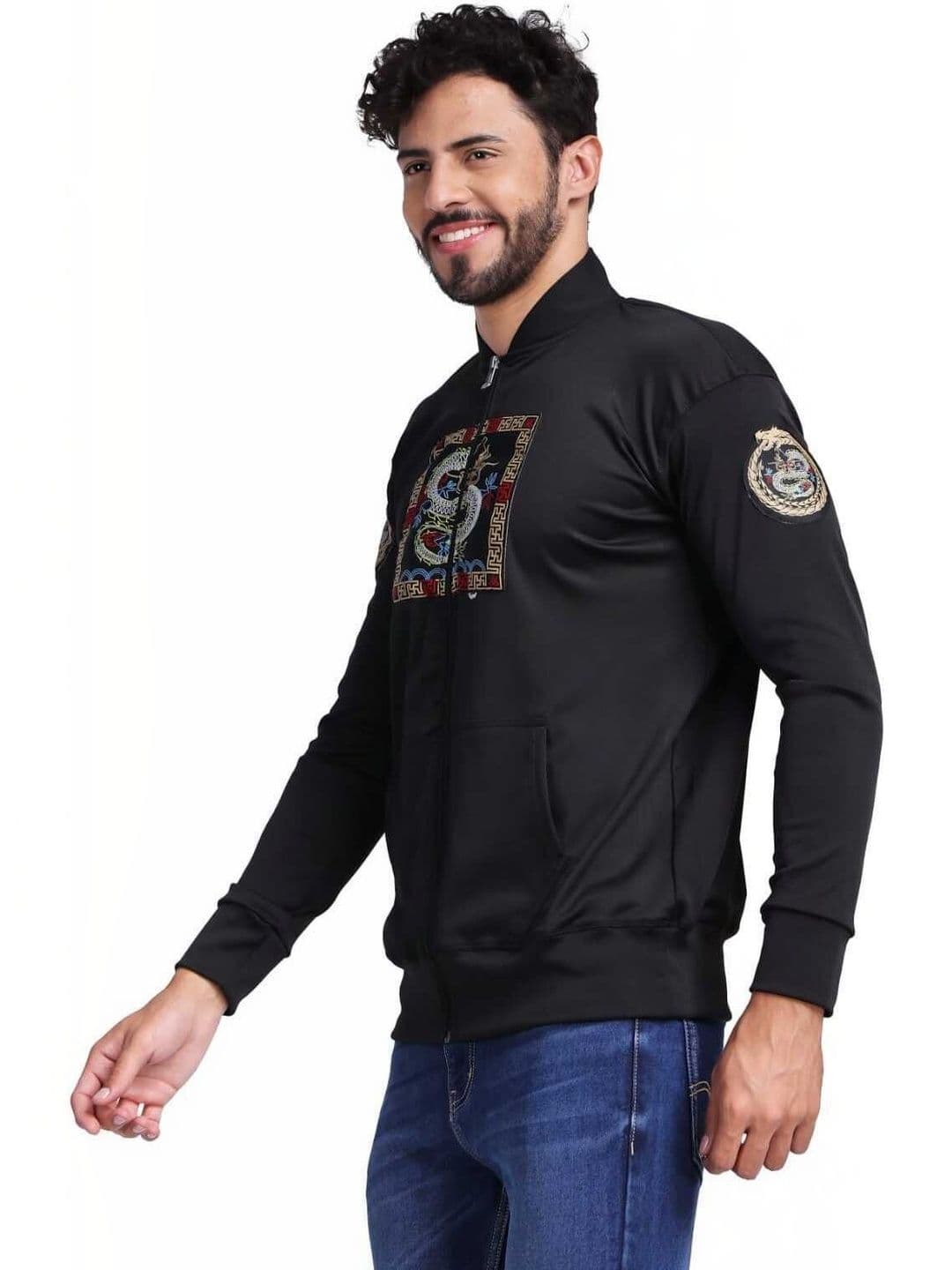 YELLOW TREE Men Bomber with Embroidered Jacket - view 1