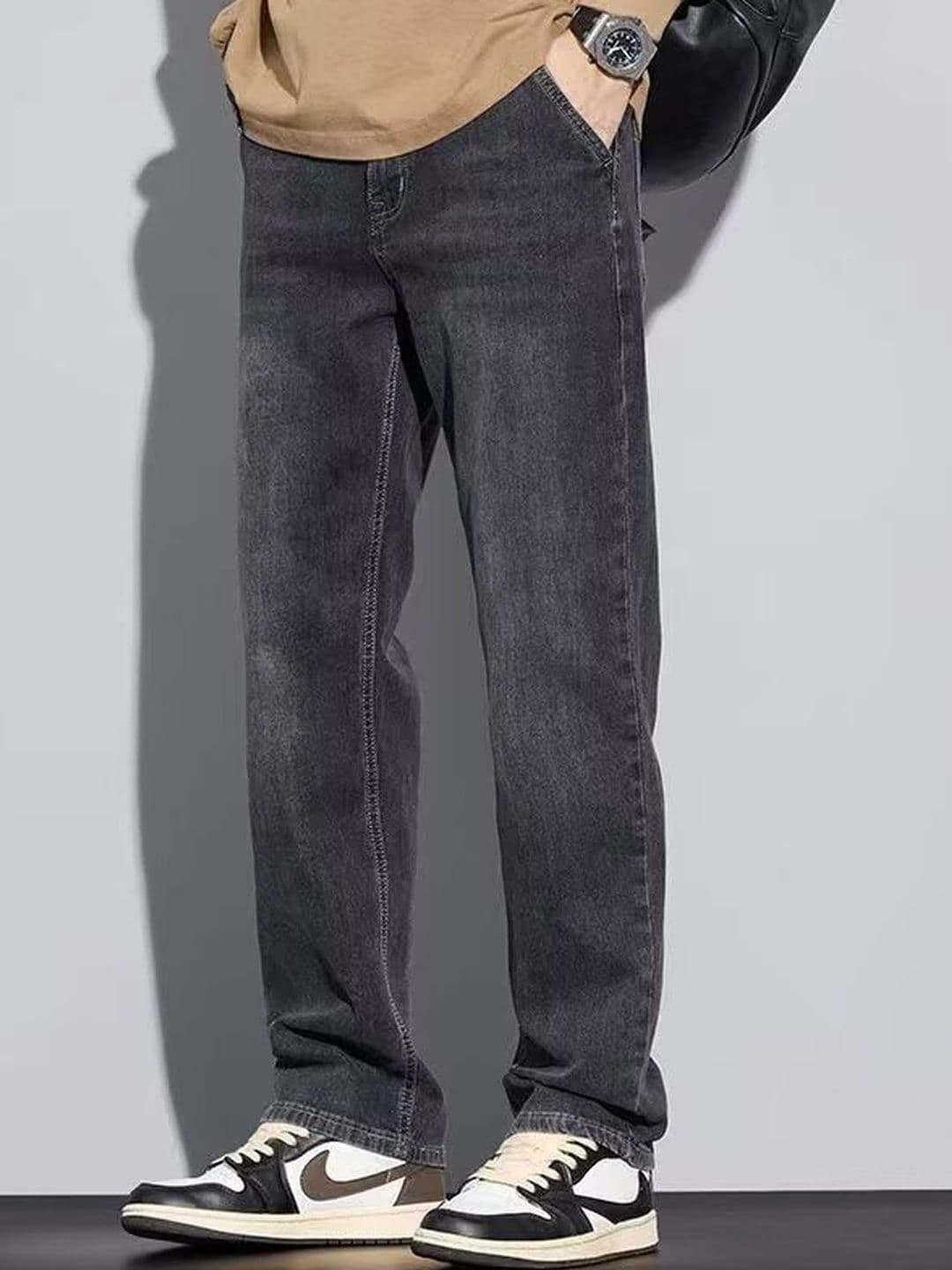 StyleCast x Revolte Men Straight Fit Mid-Rise Light Fade Jeans - view 1