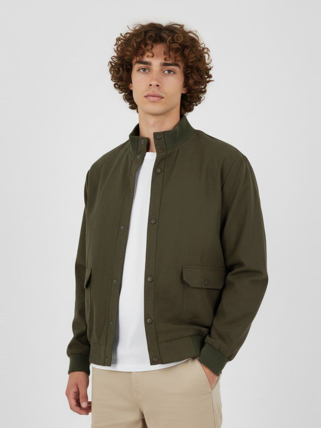 glitchez Mock Collar Suede Jacket - view 1
