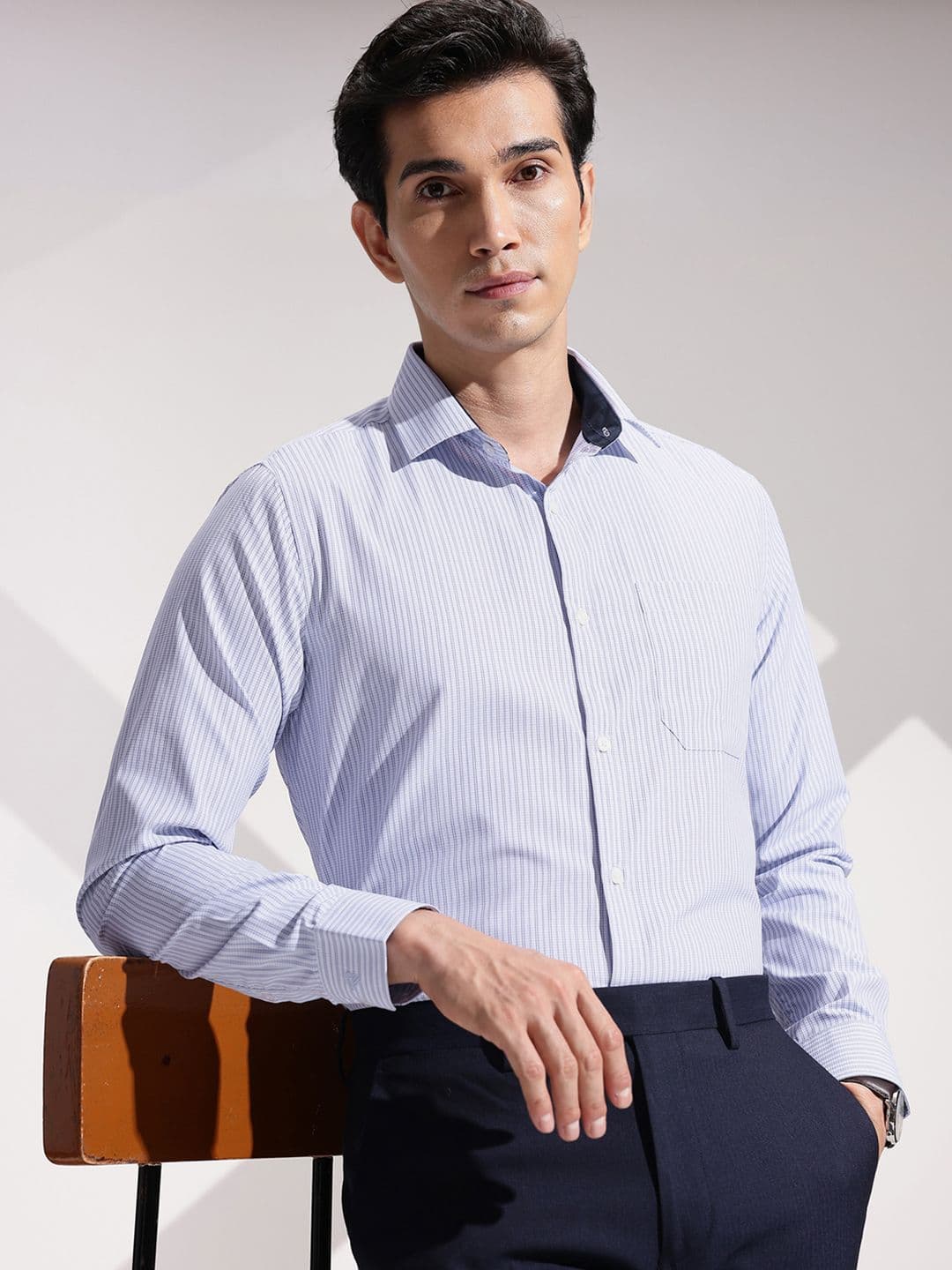 INVICTUS Urban Slim Fit Striped Formal Shirt - view 1