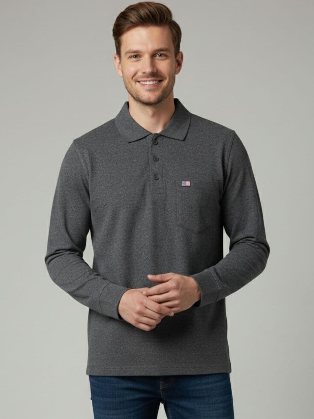 SANDPIPER Men Brand Logo Polo Collar Pockets T-shirt - view 1