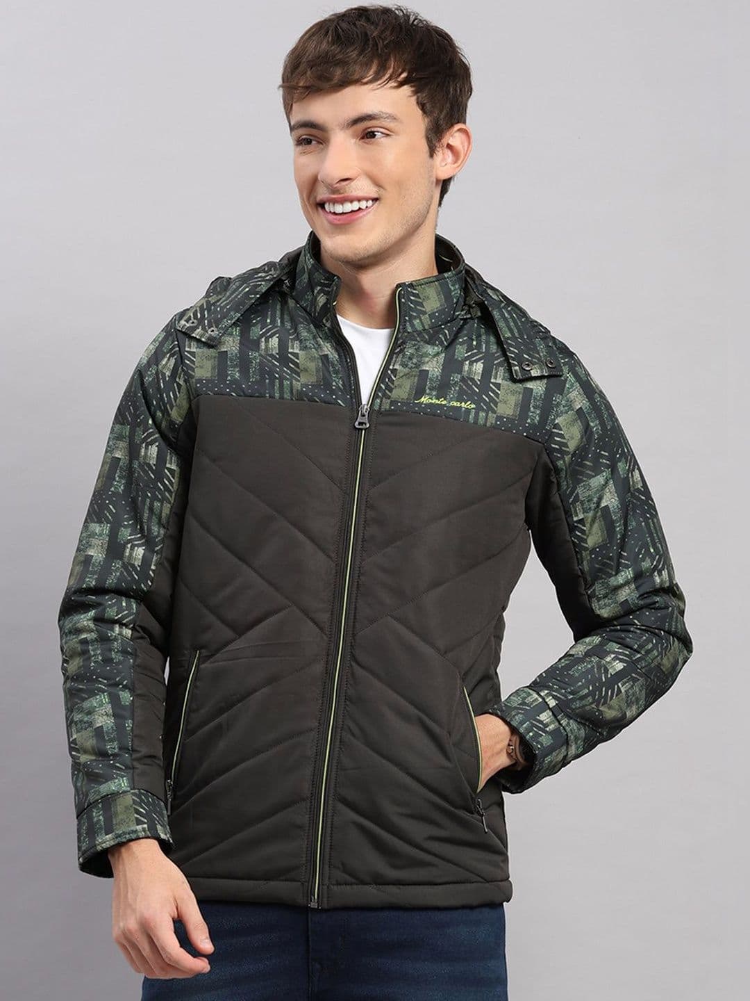 Monte Carlo Men Colourblocked Quilted Jacket - view 1