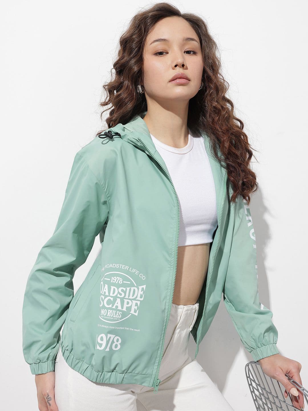 The Roadster Life Co. Typography Printed Hooded Tailored Jacket - view 1