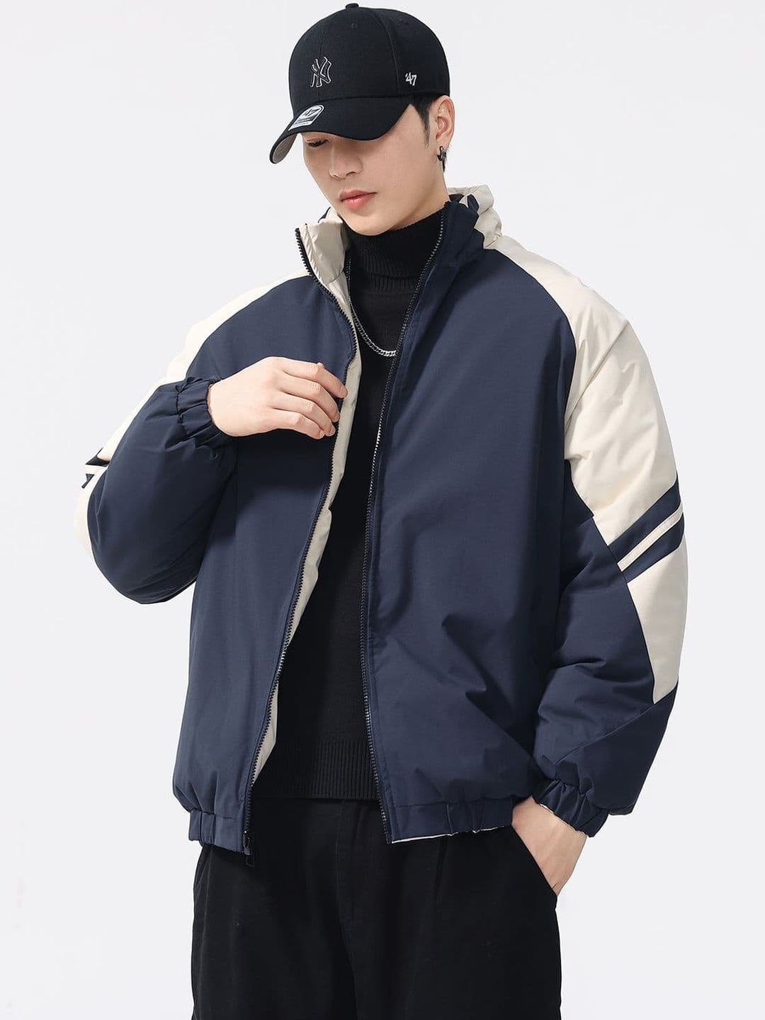 Mast & Harbour Men Colourblocked Lightweight Puffer Jacket - view 1