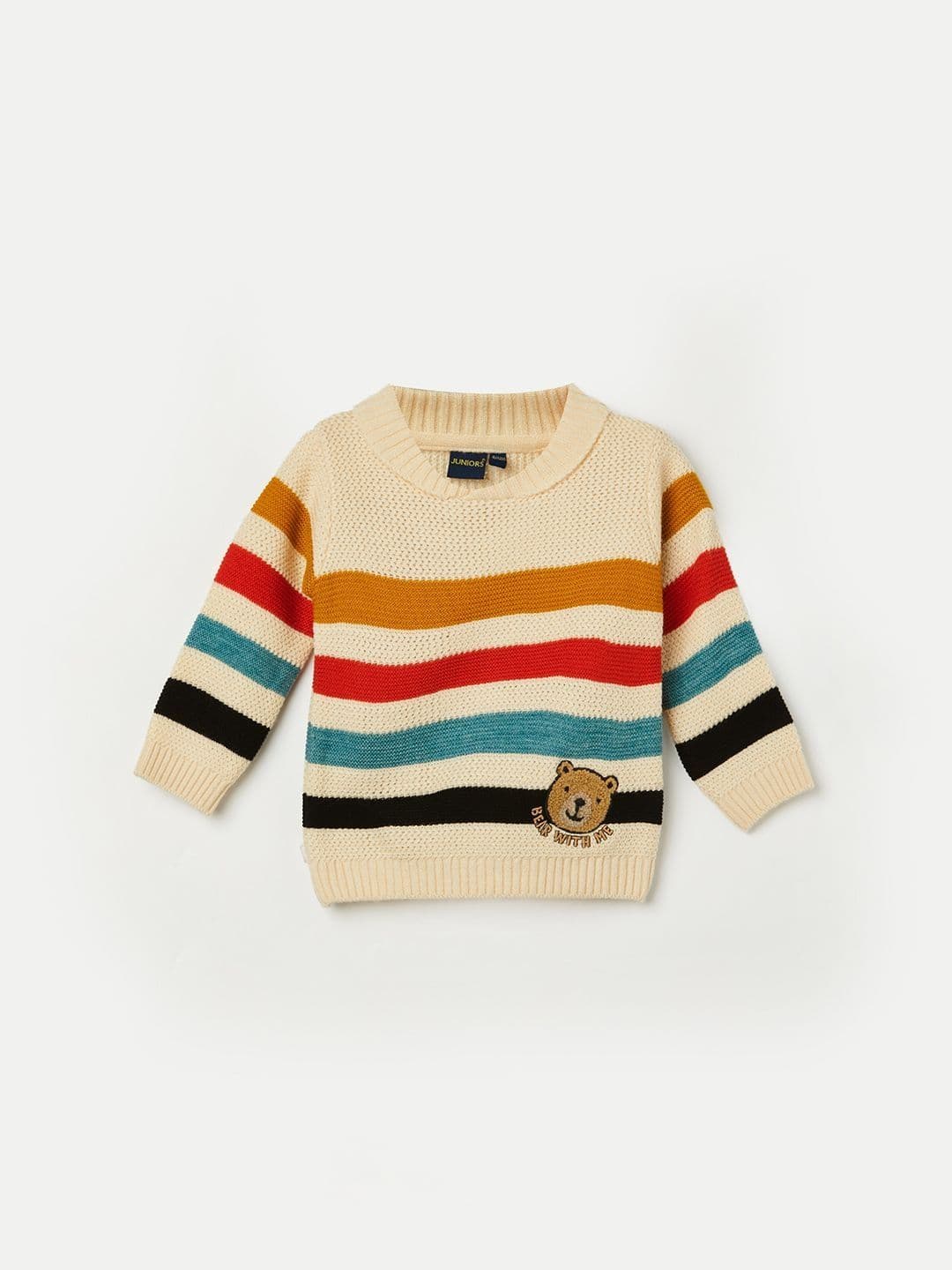 Juniors by Lifestyle Boys Striped Pullover with Embroidered Detail - view 1