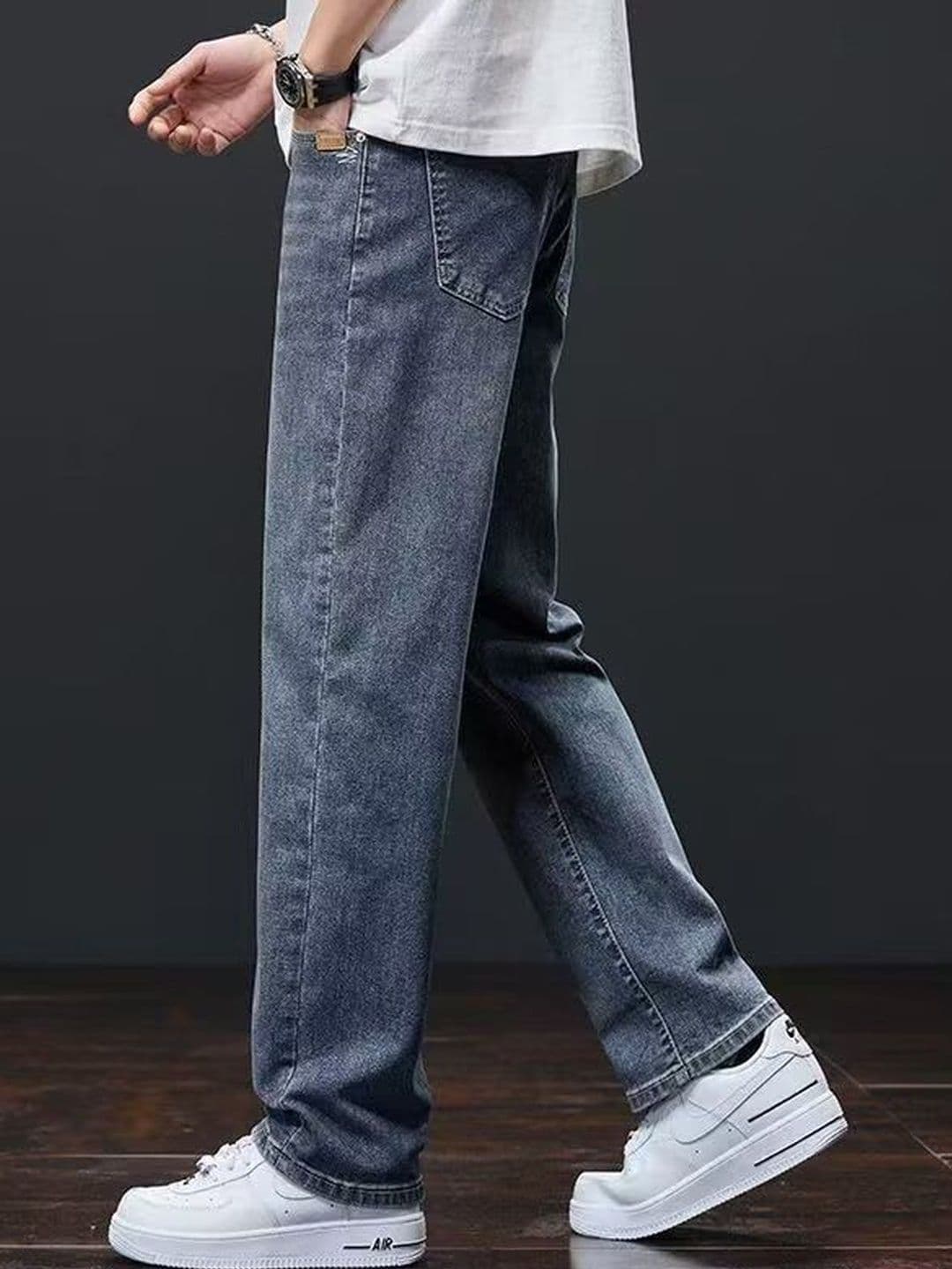 StyleCast x Revolte Men Straight Fit Mid-Rise Light Fade Jeans - view 1