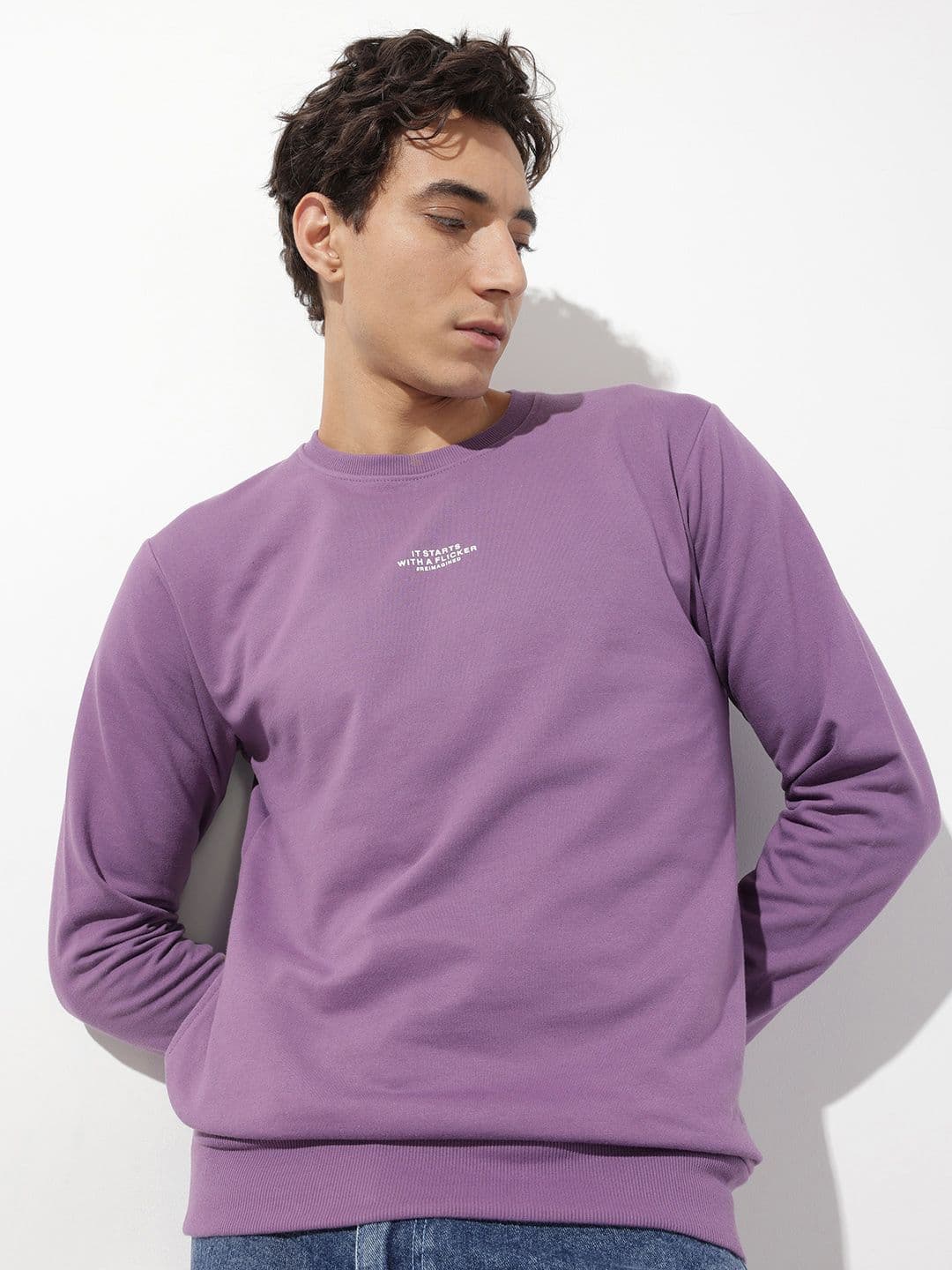 The Roadster Lifestyle Co. Sweatshirt with Minimal Print - view 1