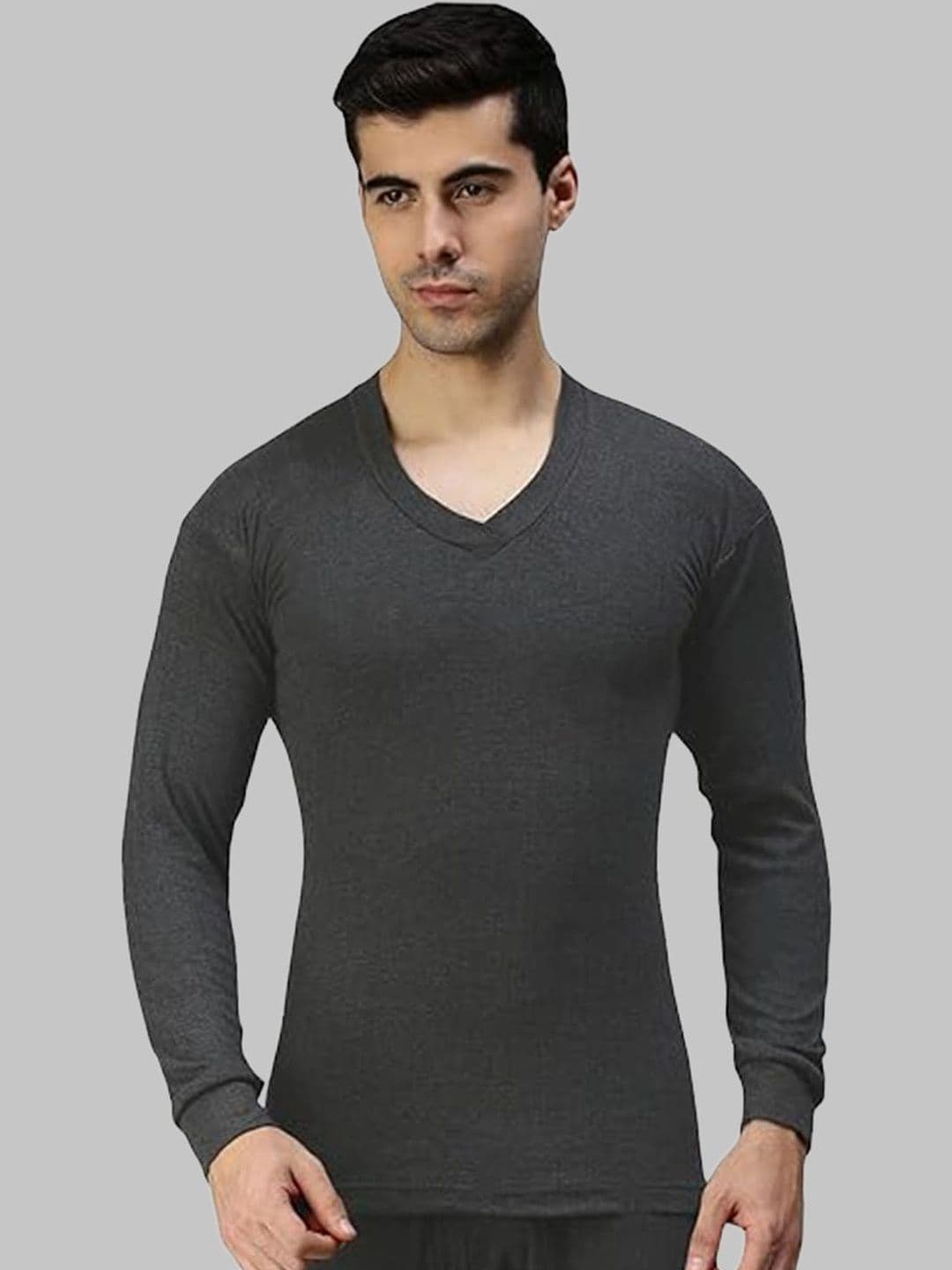 AMUL COMFY Men V-Neck Thermal Top - view 1