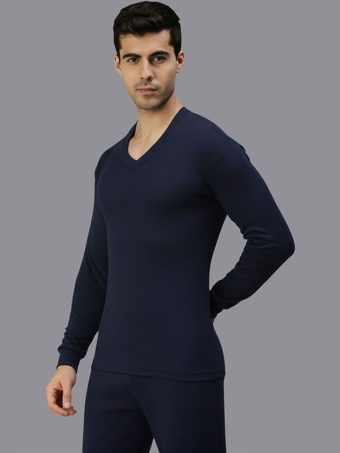 AMUL COMFY Men Skinny-Fit V-Neck Full Sleeve Thermal Top - view 1