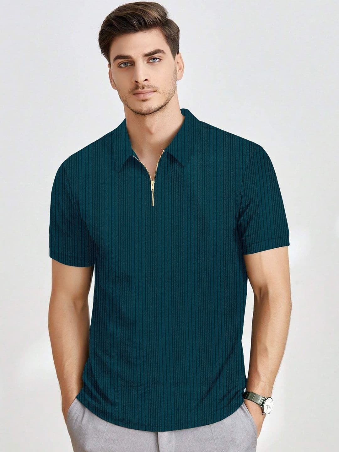 PTVIZE Men Polo Collar T-shirt - view 1