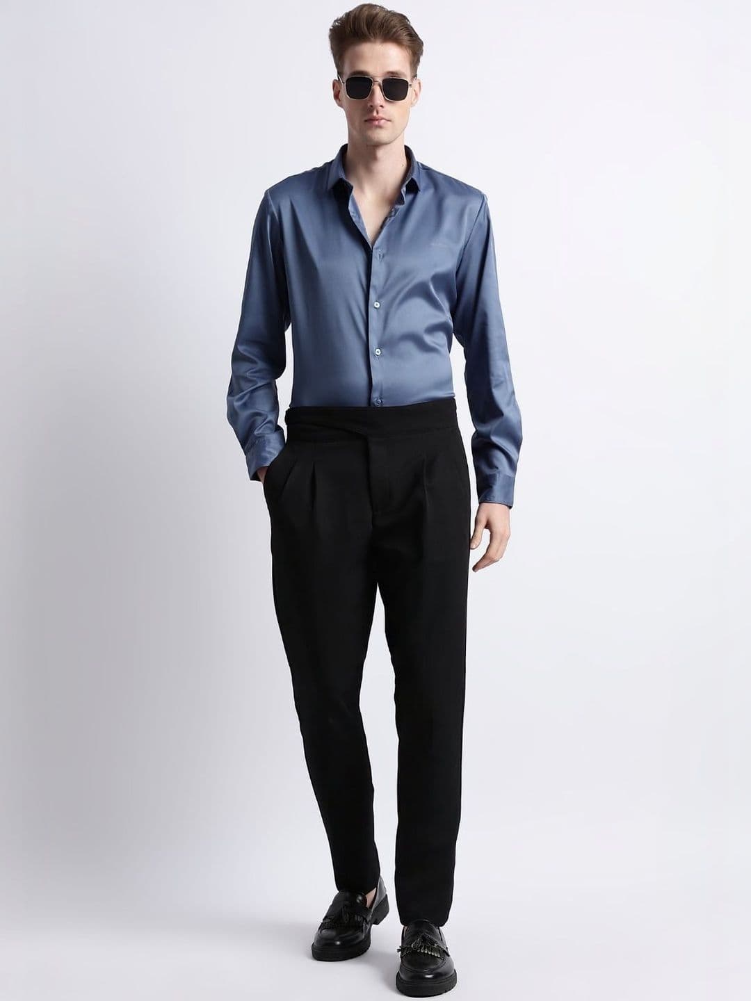 Blu MNKY Men Classic Pleated Trousers - view 1