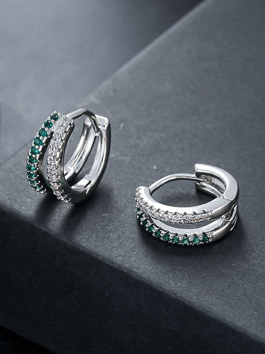 StyleCast x Revolte Classic Half Hoop Earrings - view 1