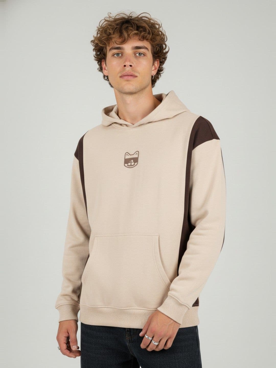 glitchez Colorblocked Hood Knitted Sweatshirts - view 1