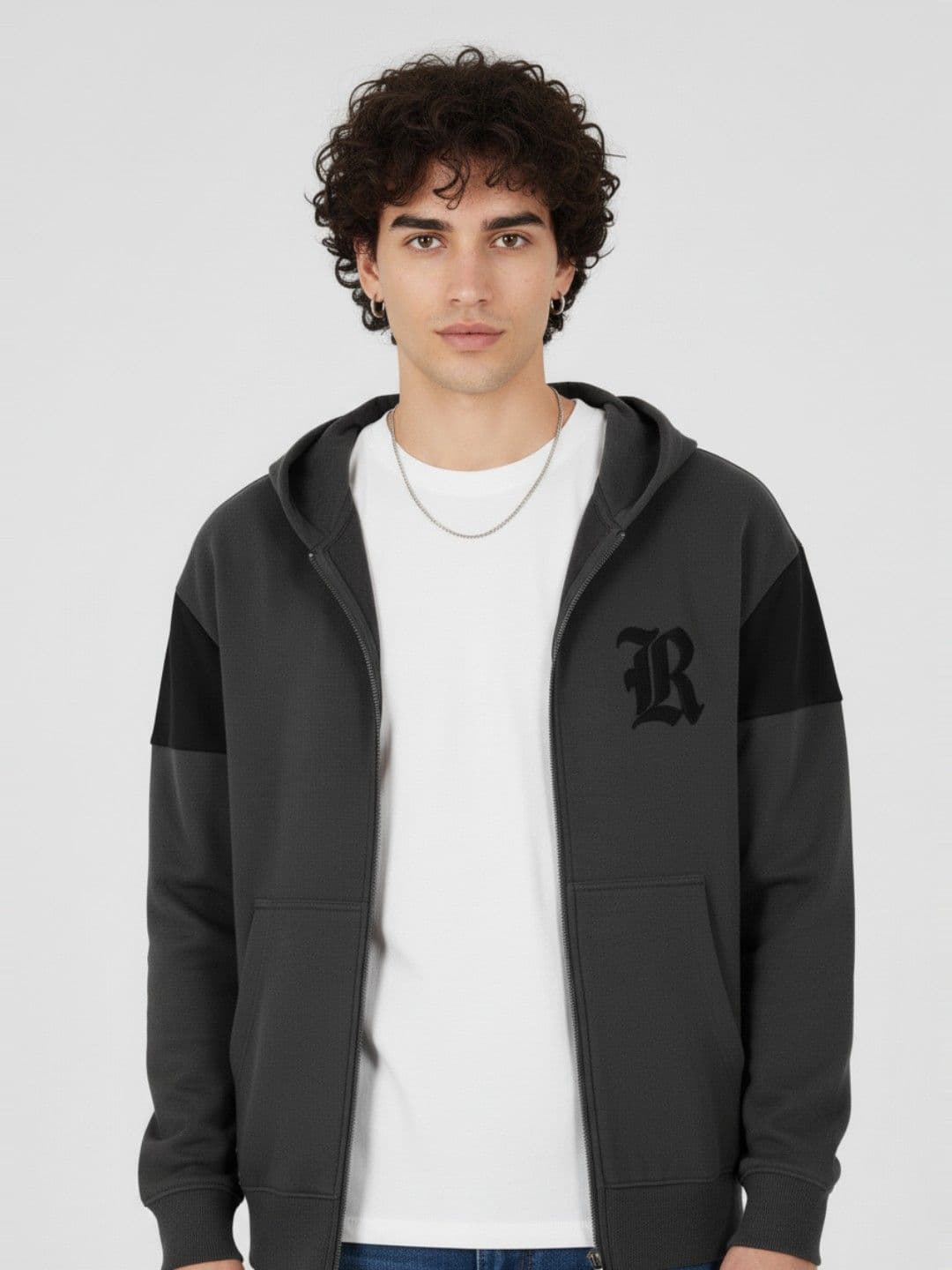 glitchez Typography Printed Hooded Sweatshirt - view 1