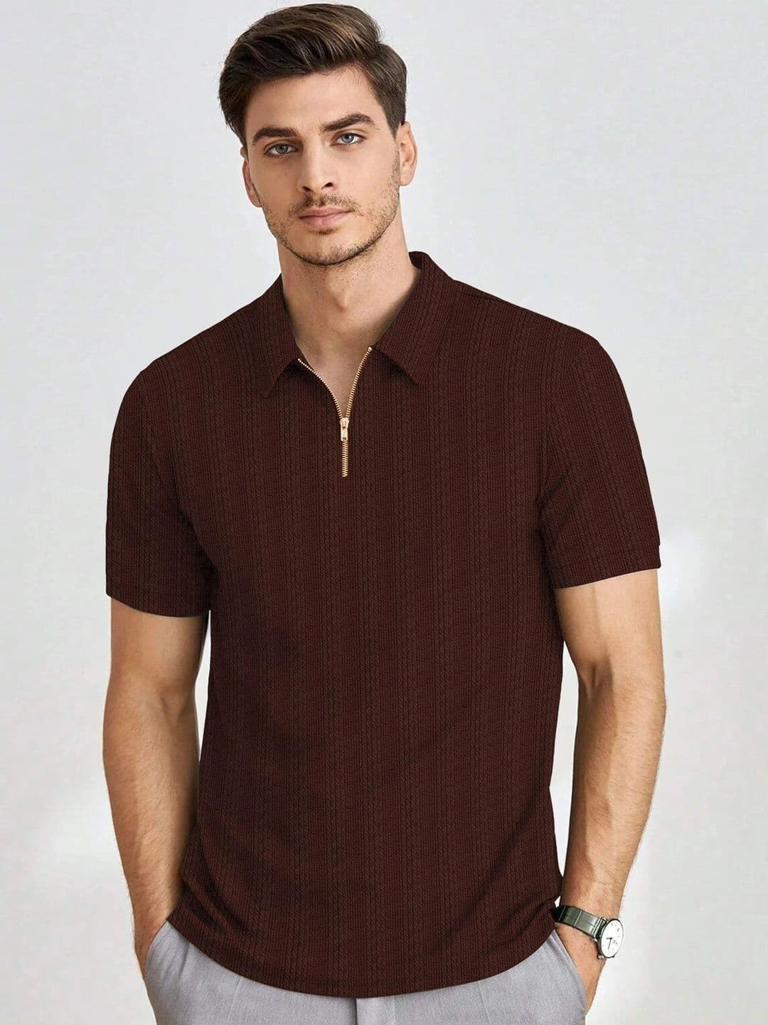 PTVIZE Men Polo Collar T-shirt - view 1