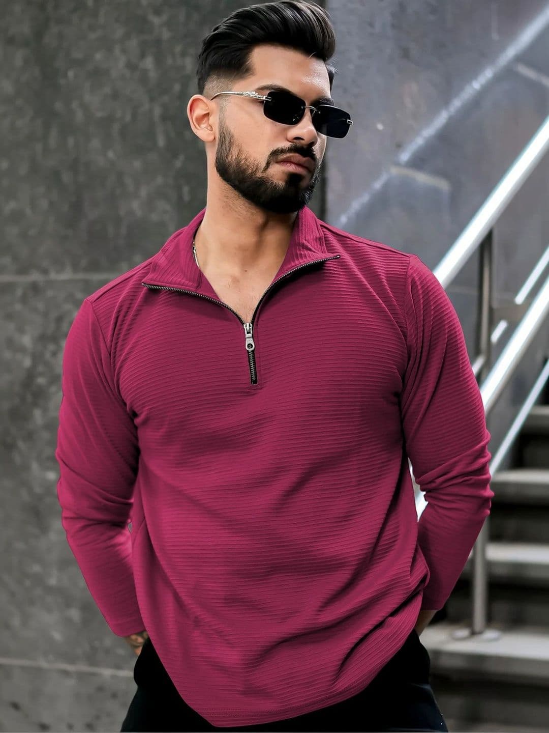 HAPPY KHAJANA Men High Neck T-shirt - view 1