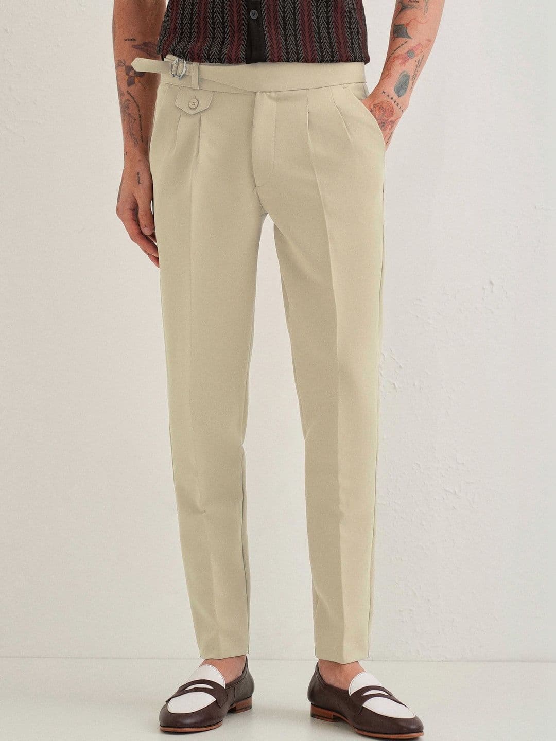 MANCREW Men Tailored Wrinkle Free Pleated Gurkha pant - view 1