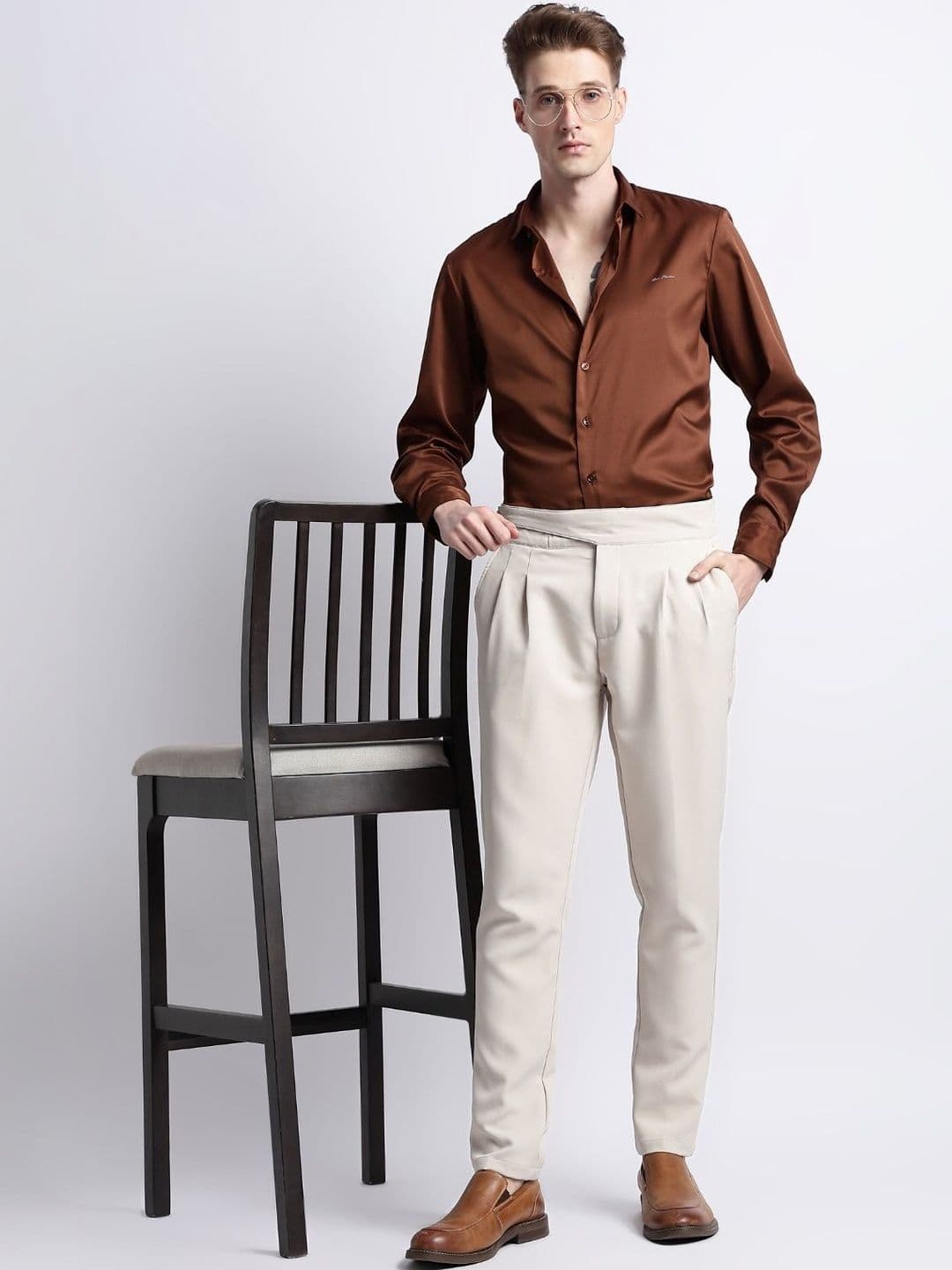 Blu MNKY Men Classic Pleated Trousers - view 1