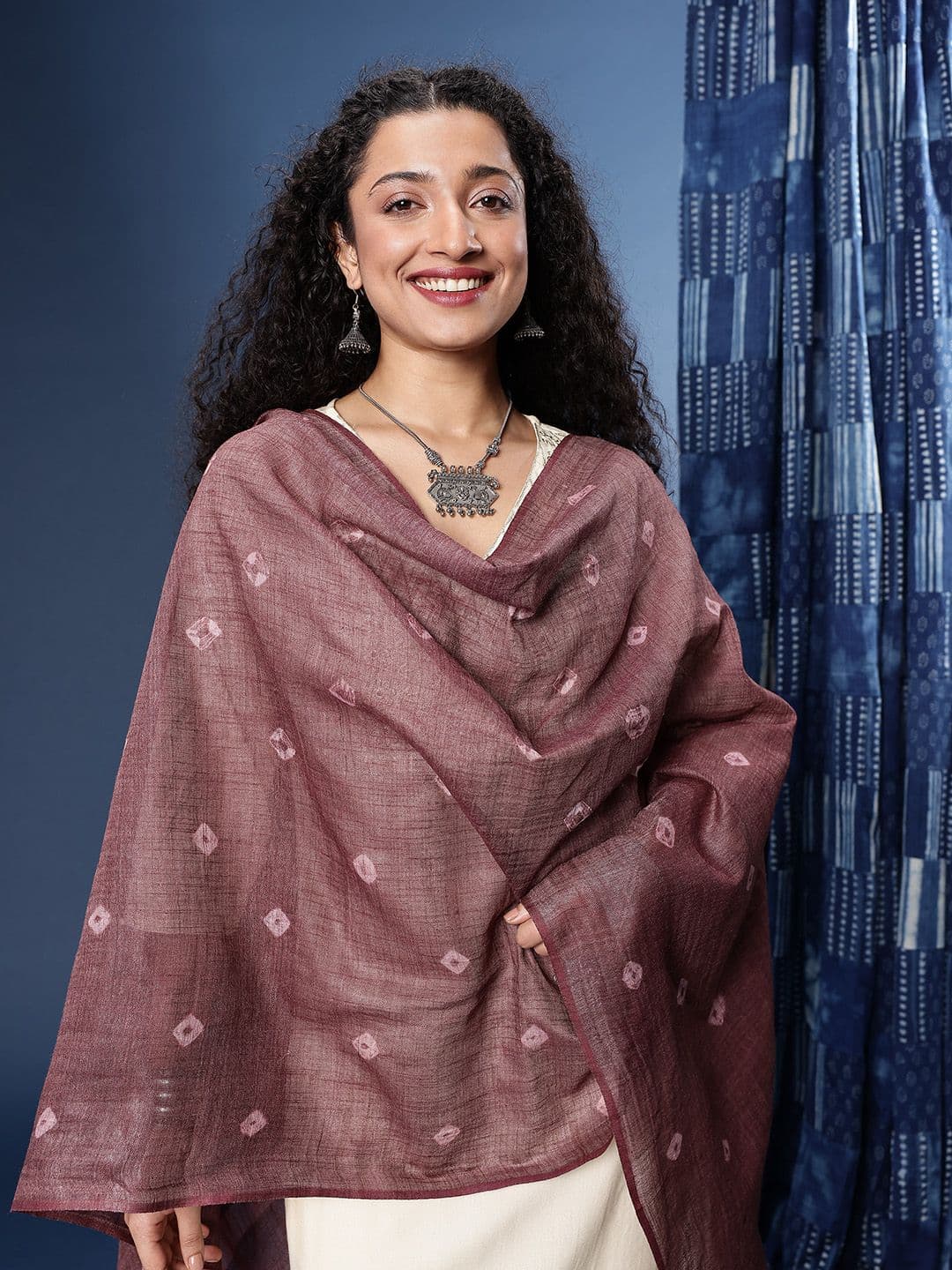 Taavi Dyed Shibori Dupatta - view 1
