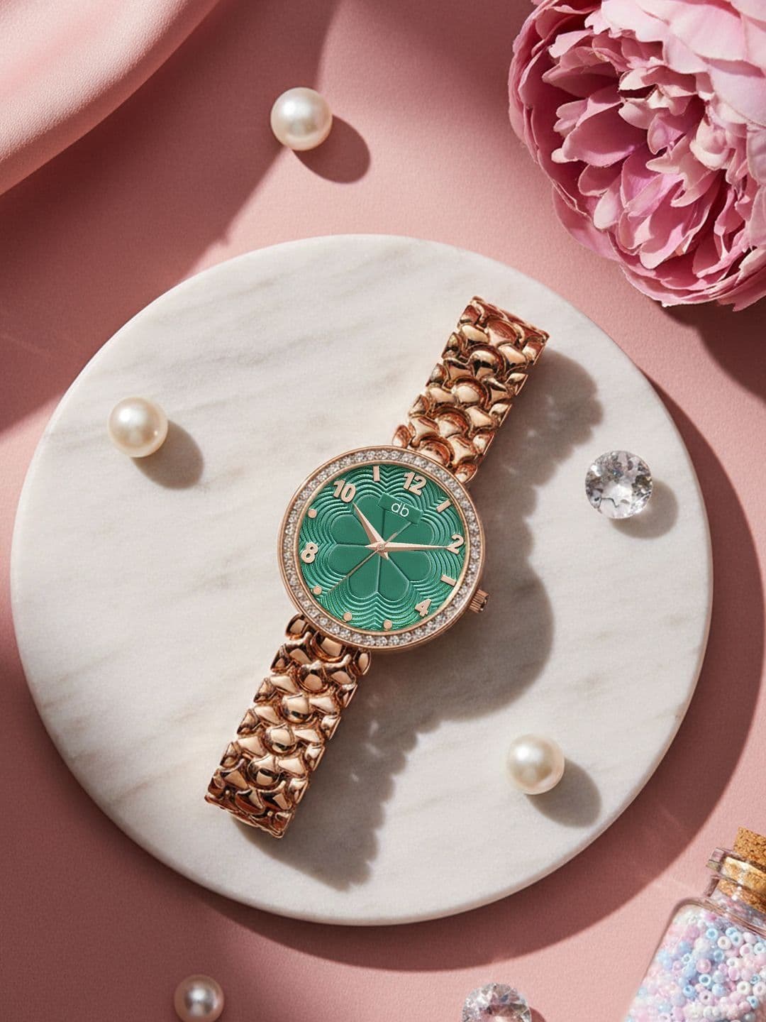 DressBerry Women Dial & Bracelet Style Straps Analogue Watch HOBDB-002-GR - view 1