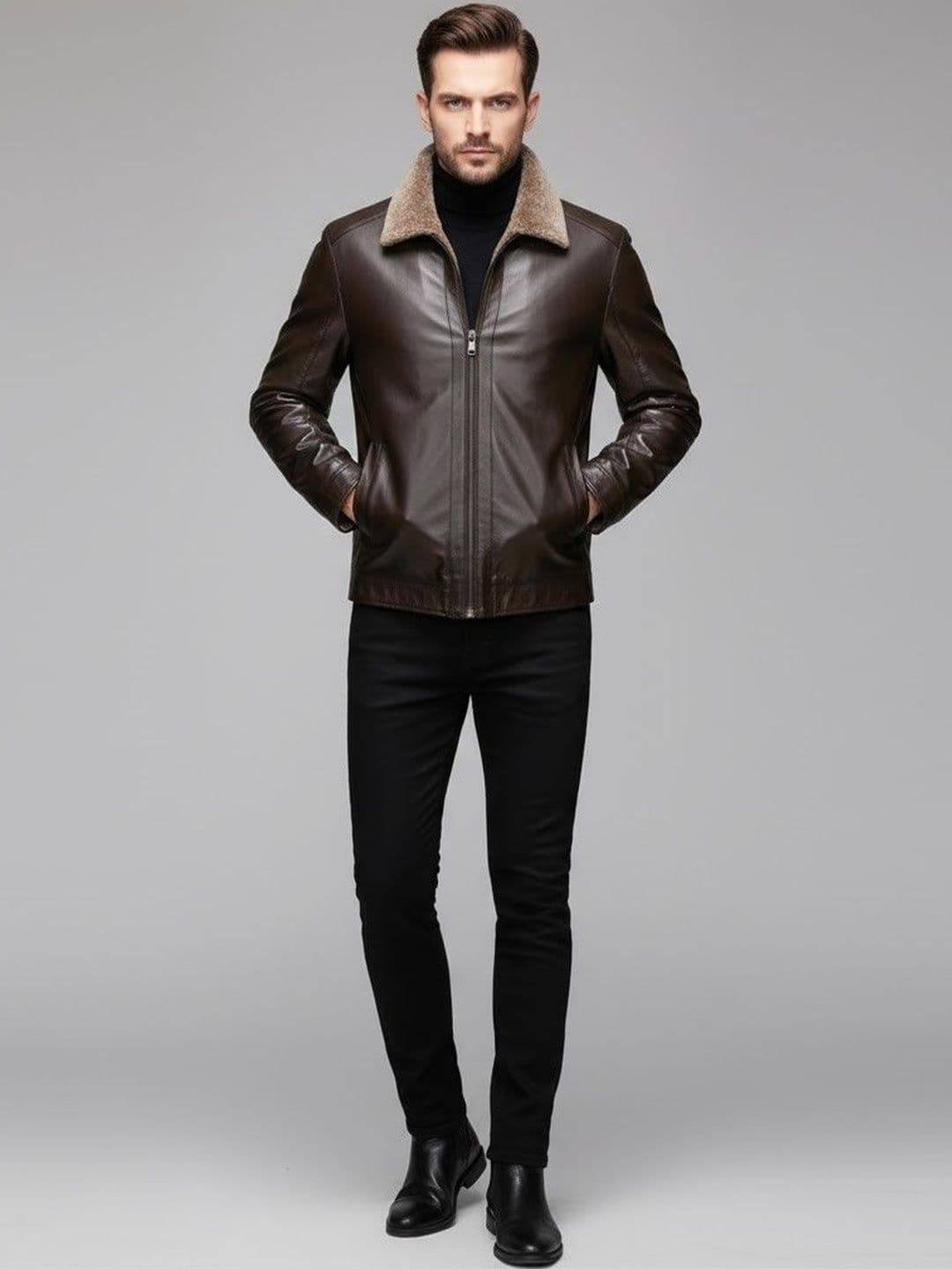 HERE&NOW Men Leather Jacket - view 1