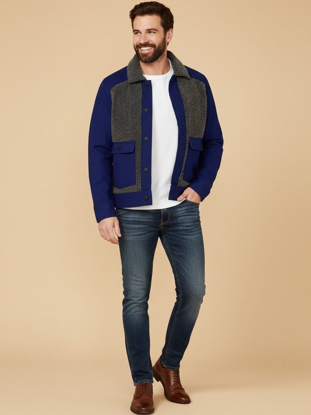 Mast & Harbour Men Colourblocked Woven Jacket - view 1