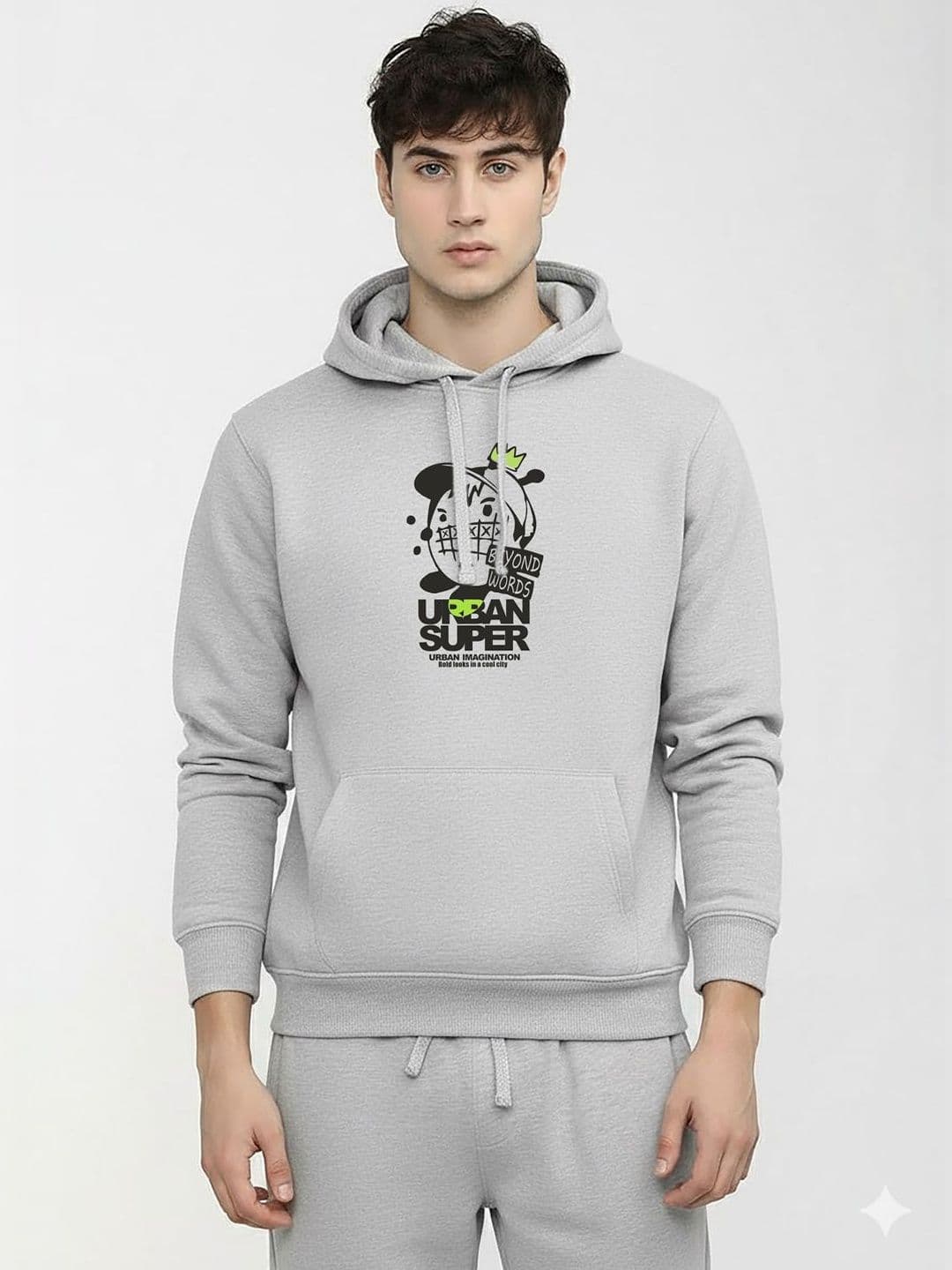 SLOWLORIS Men Printed Hooded Sweatshirt - view 1