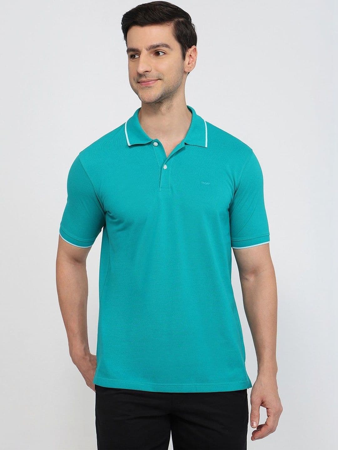 ColorPlus Men Polo Collar Slim Fit T-shirt - view 1