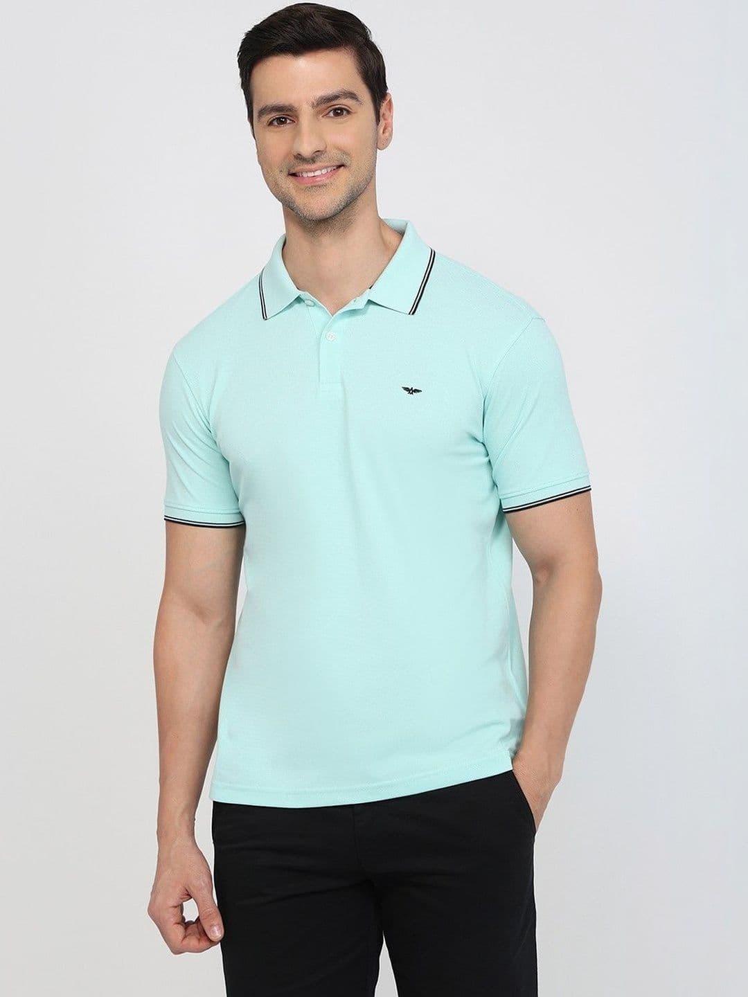ColorPlus Men Polo Collar Slim Fit T-shirt - view 1