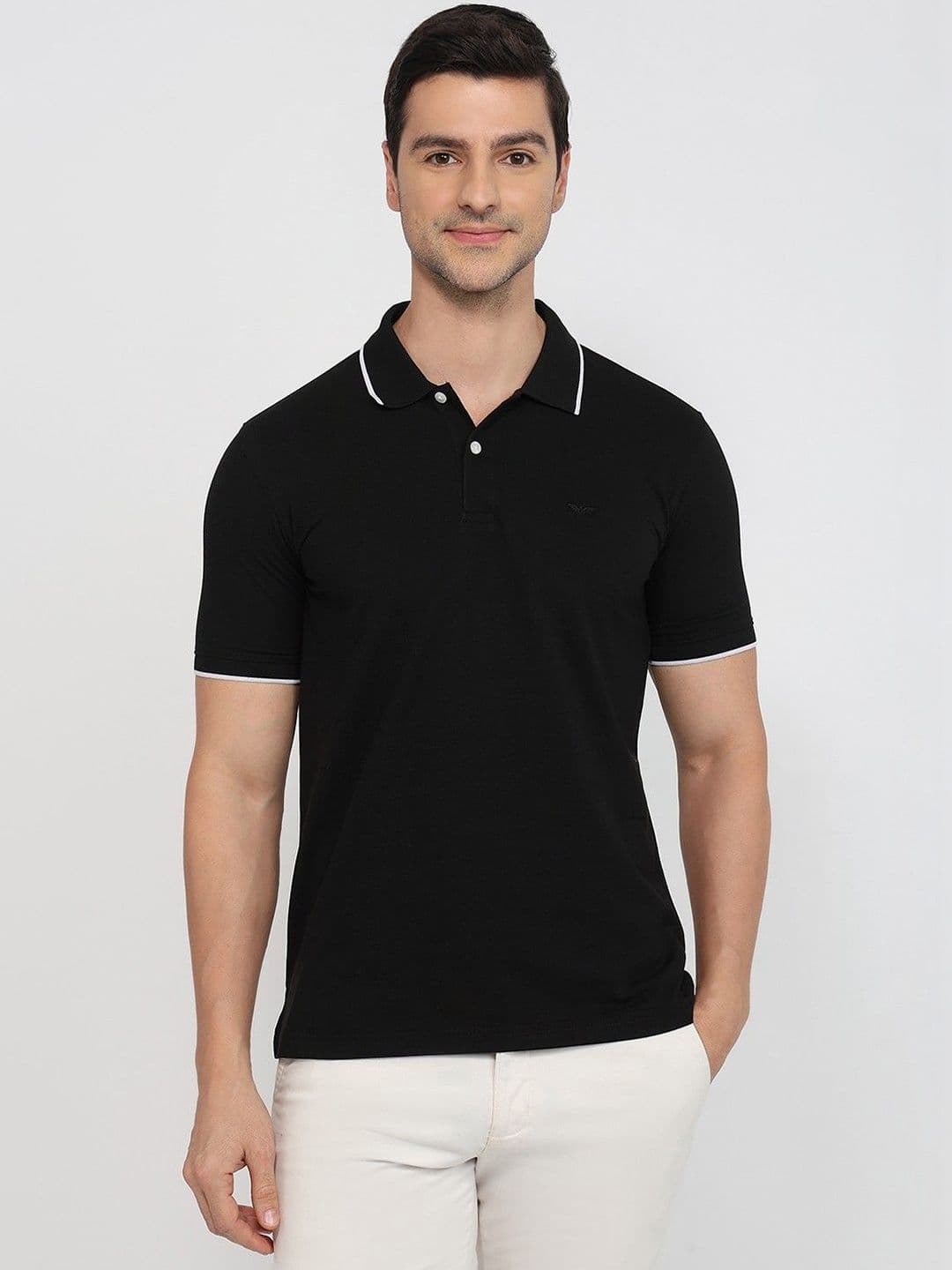 ColorPlus Men Polo Collar Pockets Slim Fit T-shirt - view 1