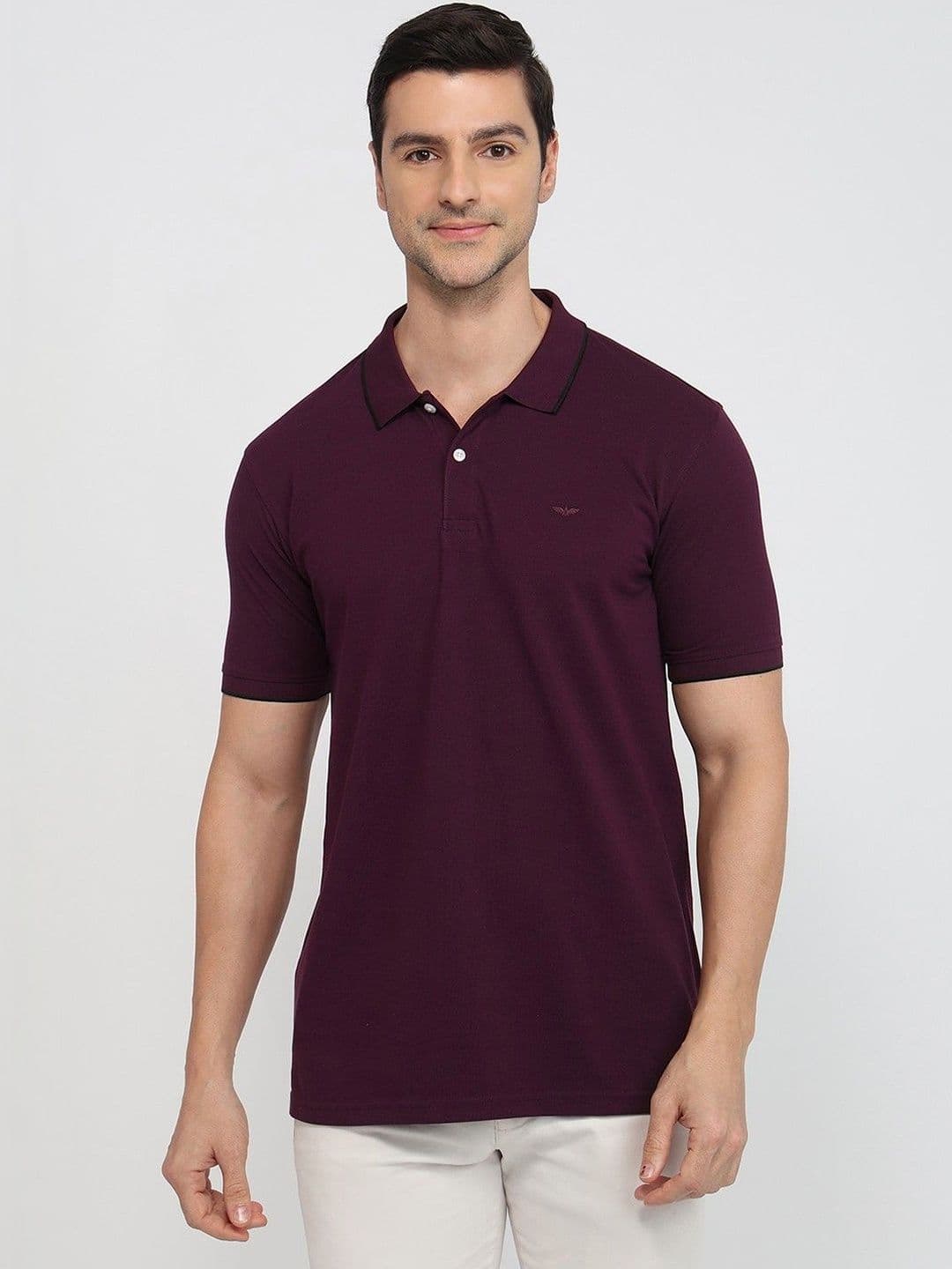 ColorPlus Men Polo Collar Slim Fit T-shirt - view 1