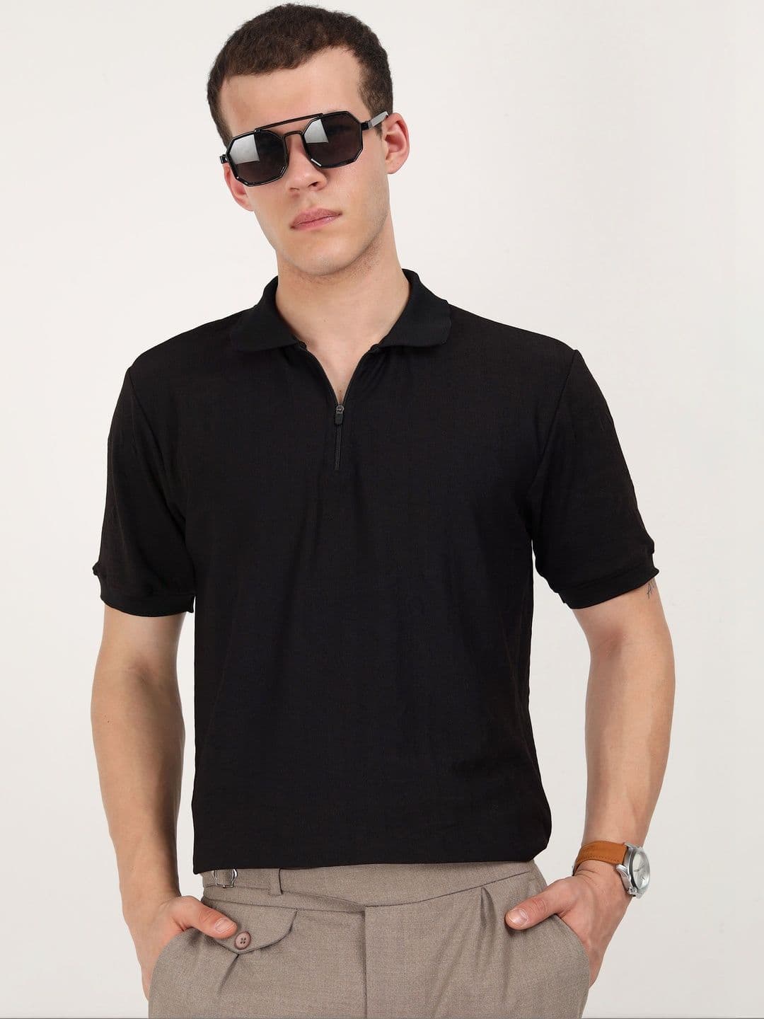 THE BEETEL HOUSE Men Polo Collar T-shirt - view 1