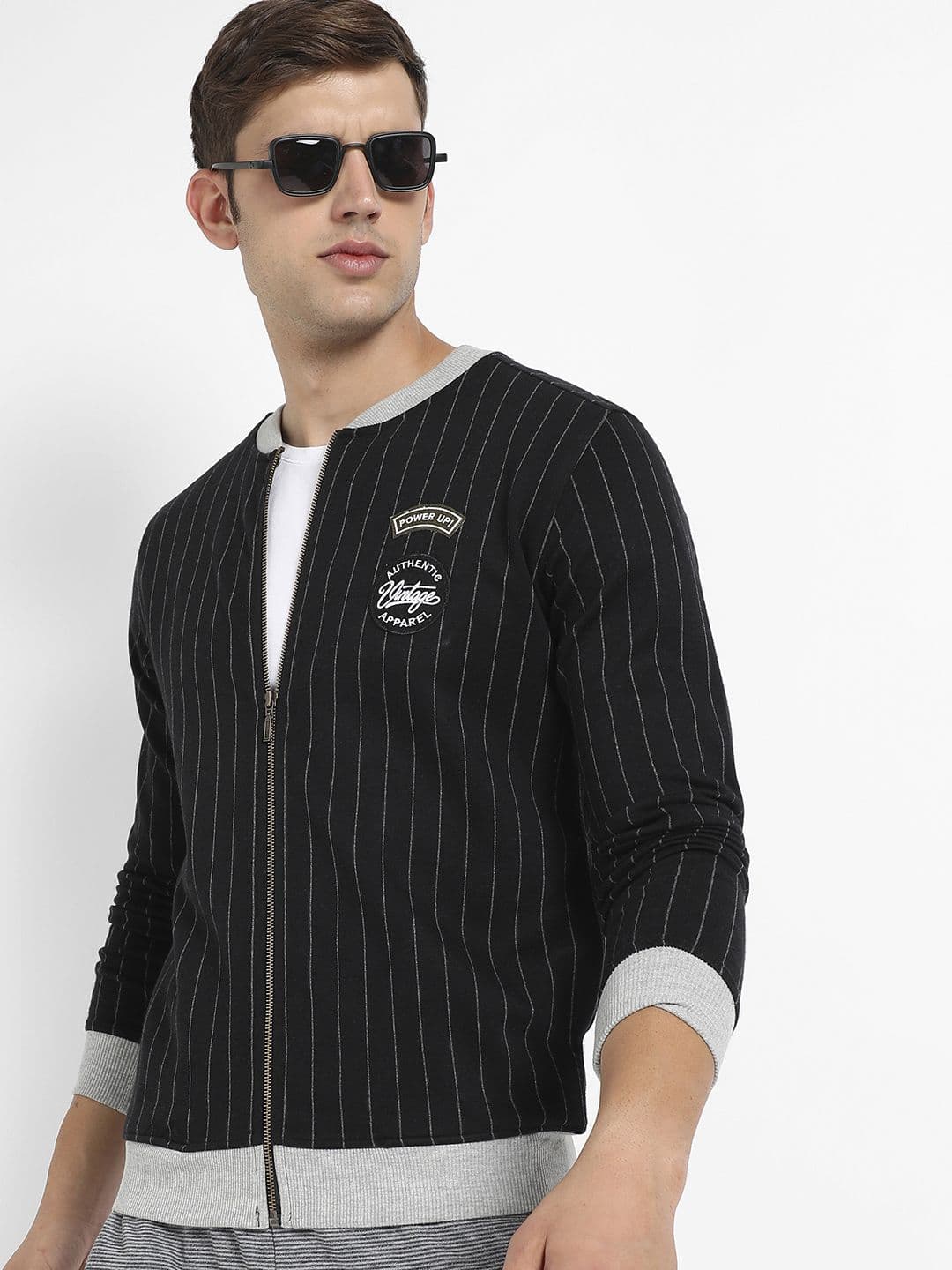 CAHOOT Men Striped Lightweight Bomber Jacket - view 1