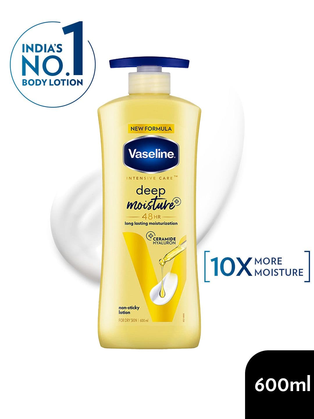 Vaseline Deep Moisture Body Lotion with Ceramide Hyaluron for 10X More Moisture - 600ml - view 1