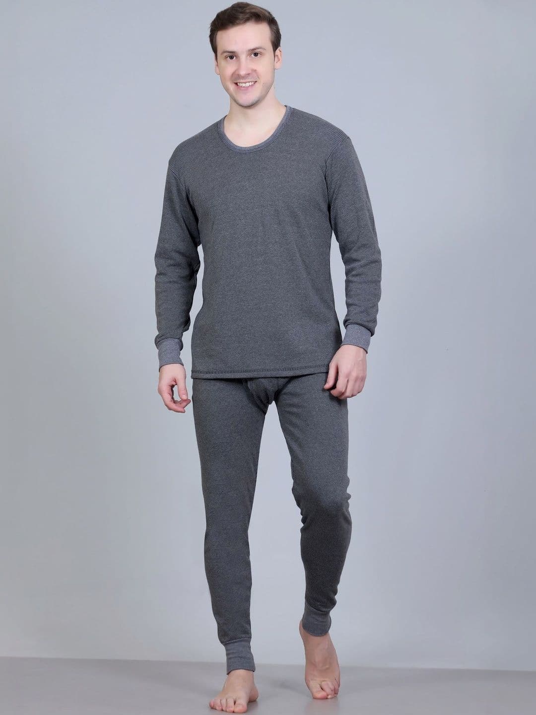 ZEFFIT Men Ribbed Round Neck Long Sleeves Thermal Set - view 1
