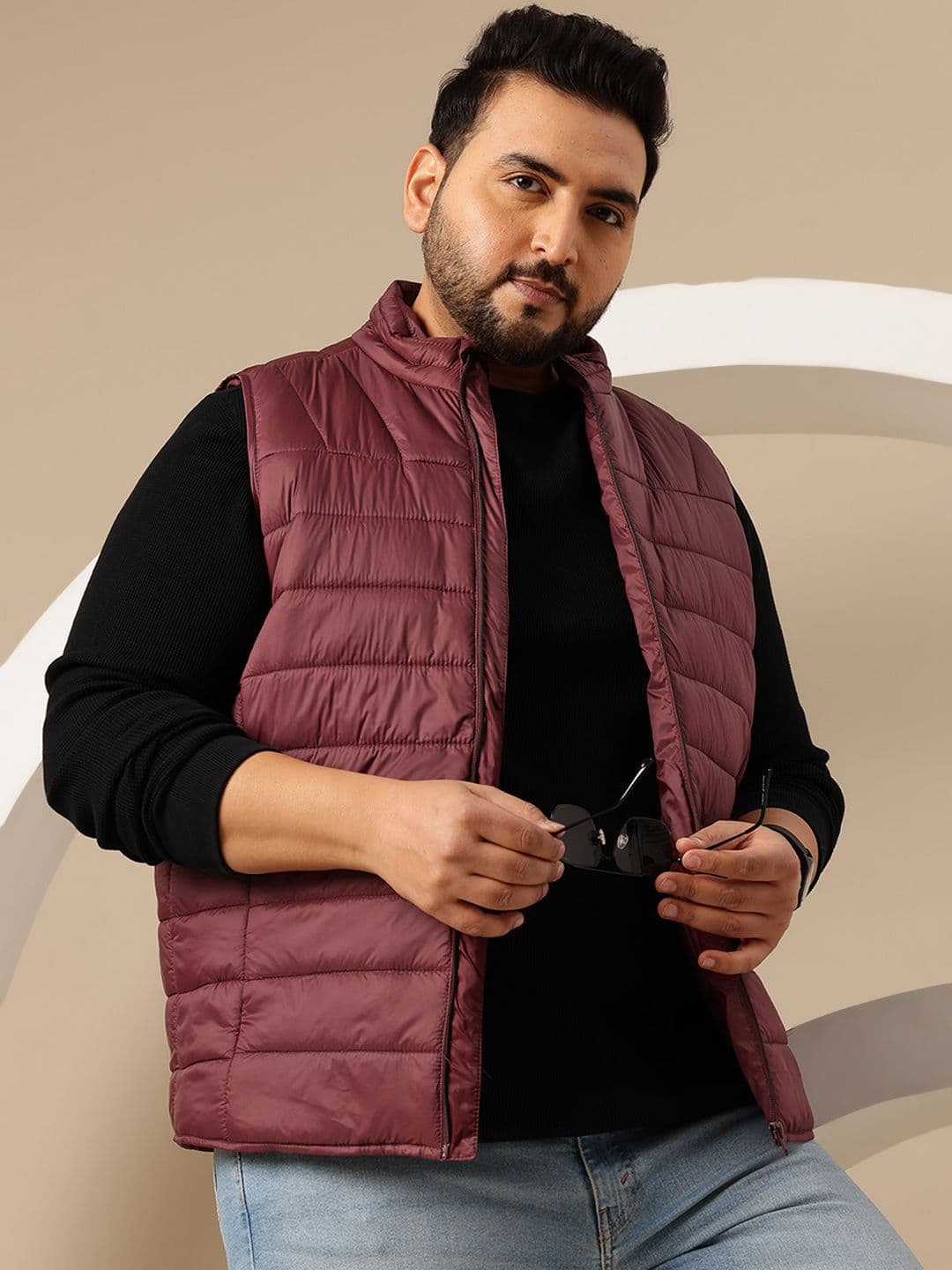 Sztori Mock Collar Padded Jacket - view 1