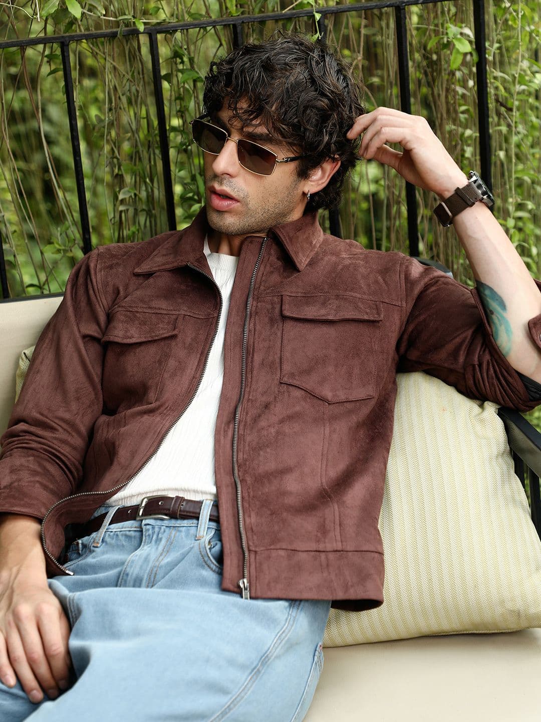 CAHOOT Lightweight Solid Suede Jacket - view 1